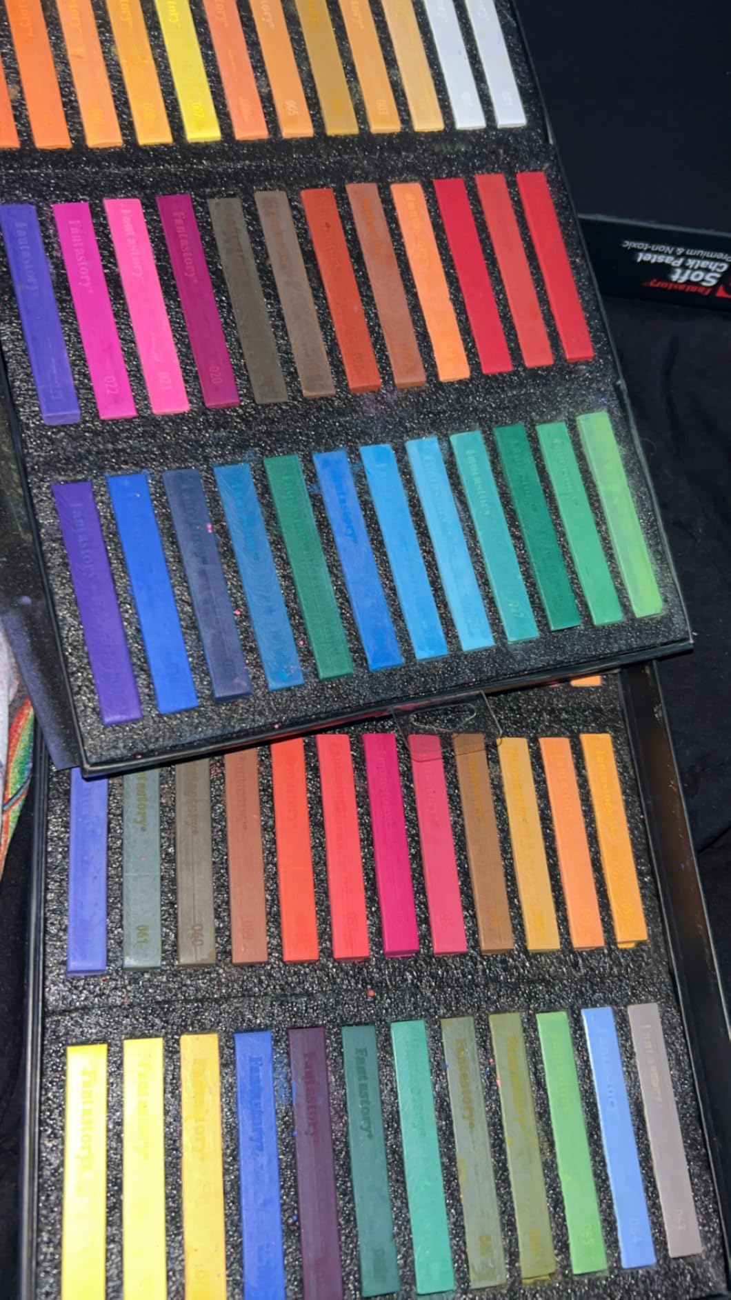 Fantastory Long Soft Chalk Pastels Set, 72 Sticks, Includes 5 Fluorescent Colors; Non Toxic Soft Pastels for Artists, Beginners; Drawing, Blending, Layering customer photo 1