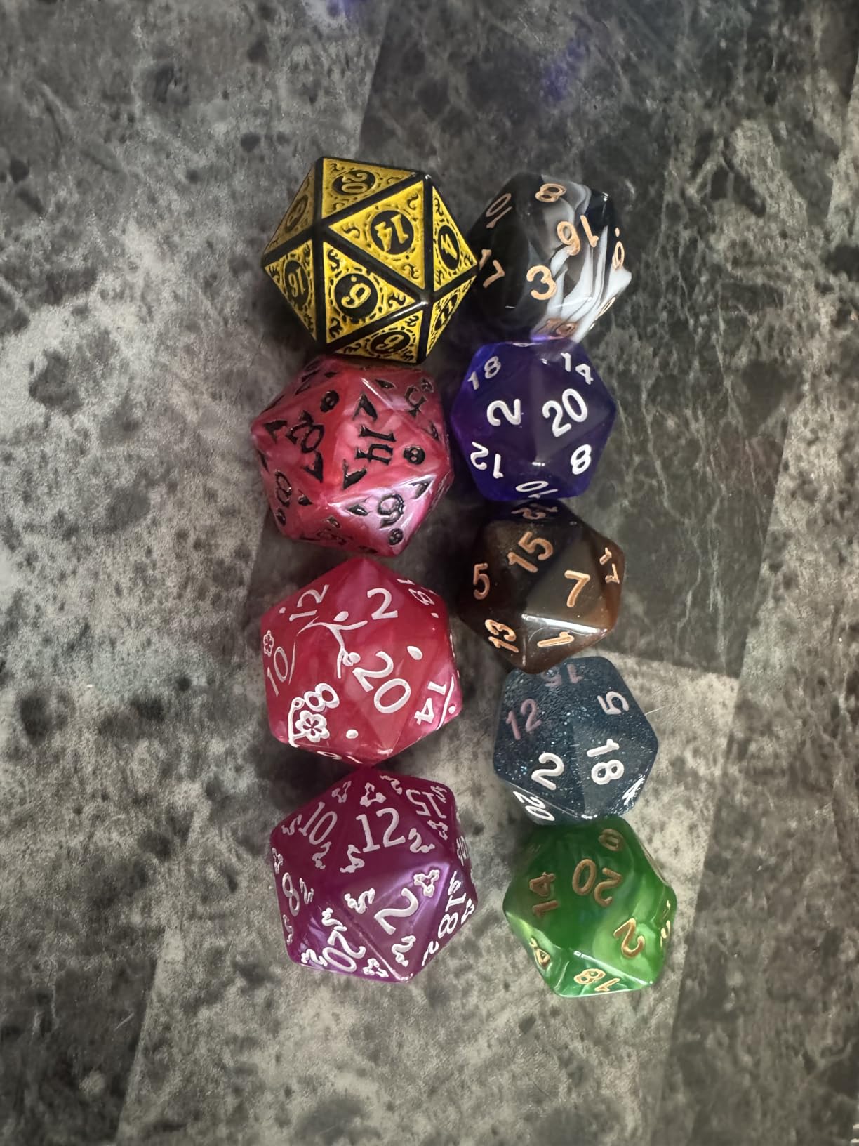 CiaraQ Polyhedral Dice Set - DND Role Playing Dice for Dungeons and Dragons RPG Table Games, Multi-Color, 42pcs customer photo 1