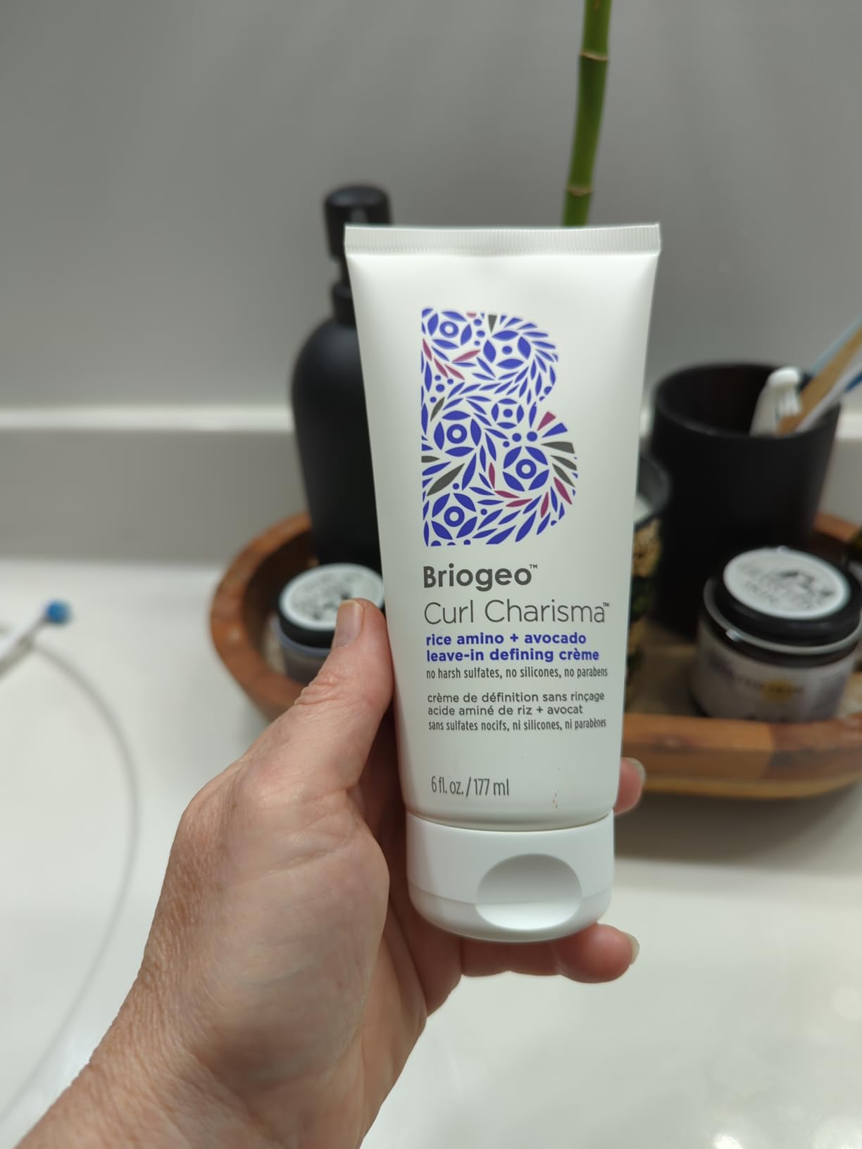 Briogeo Curl Charisma Rice Amino + Avocado Leave-In Defining Creme | Frizz Control Hair Styling Moisturizer | Leave In Cream for Wavy, Curly, & Coily Hair | Vegan & Cruelty-Free customer photo 2