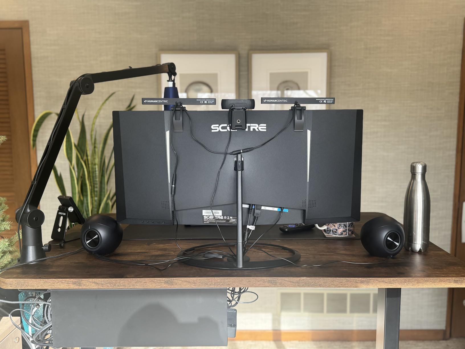 VIVO Electric 60 x 24 in Real Bamboo Standing Desk, Memory Height Adjustment, 1B Series, Holds 220 lbs, One-Piece Top, White Frame, DESK-KIT-1W6O customer photo 1