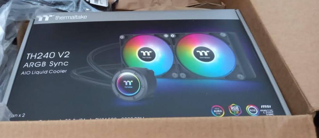 Thermaltake TH360 ARGB Sync V2 CPU Liquid Cooler/AlO Liquid Cooling/Fan 120mm*3/PWM 500~2000 RPM/Mirror Waterblock/MB ARGB Sync Control, CL-W362-PL12SW-A,Black customer photo 1