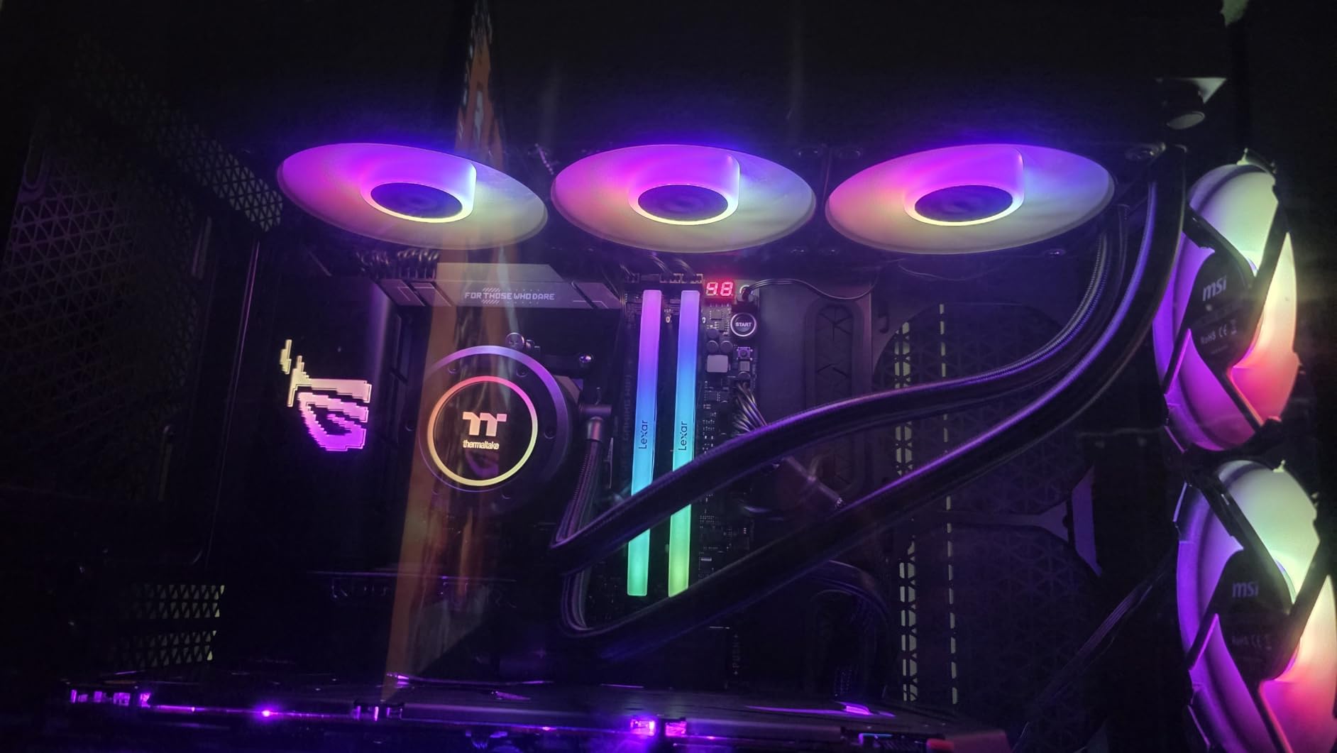 Thermaltake TH360 ARGB Sync V2 CPU Liquid Cooler/AlO Liquid Cooling/Fan 120mm*3/PWM 500~2000 RPM/Mirror Waterblock/MB ARGB Sync Control, CL-W362-PL12SW-A,Black customer photo 2