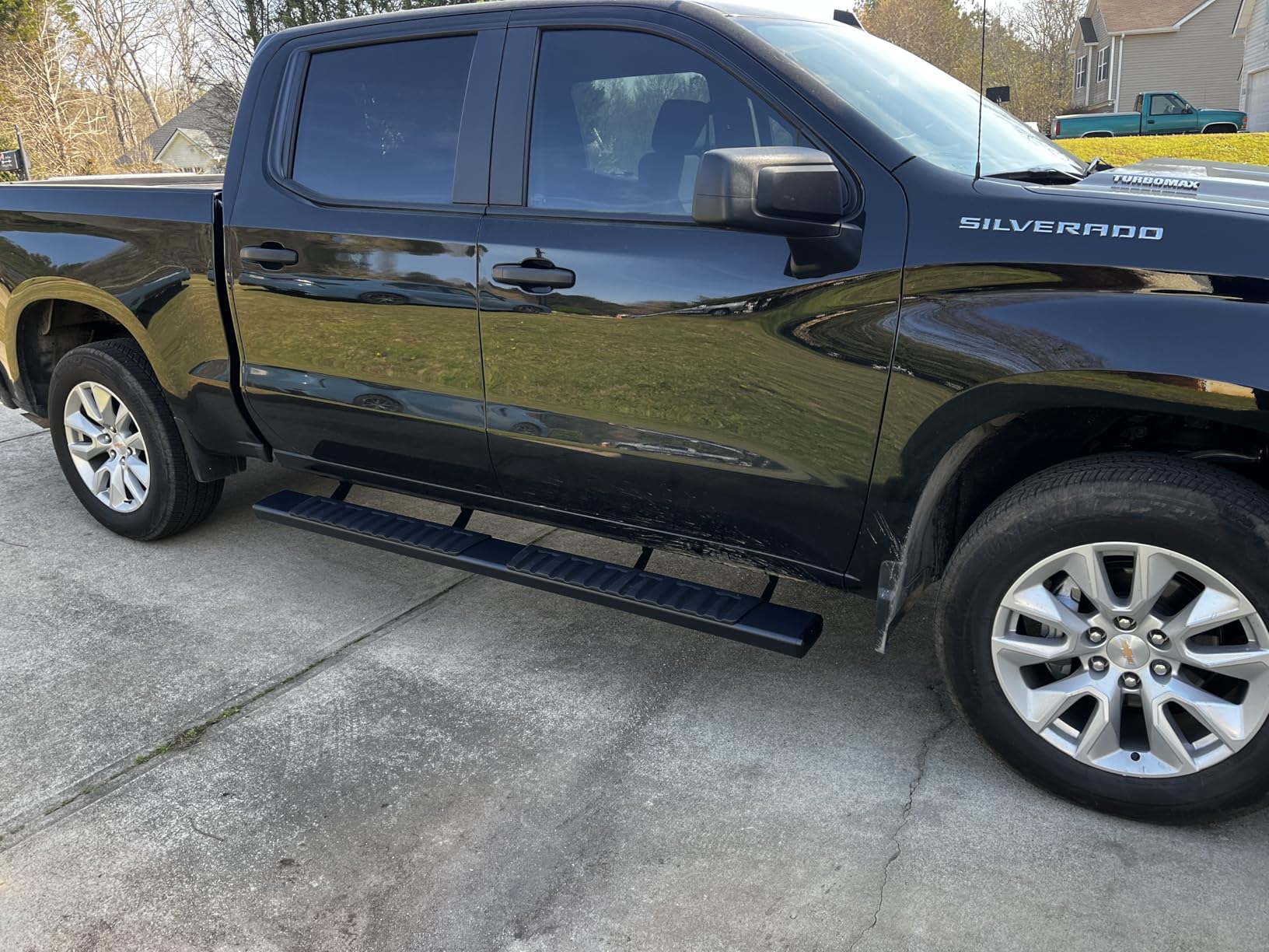 AUTOSAVER88 Running Boards Side Steps Compatible with 2019-2026 Chevy Silverado/GMC Sierra 1500, 2020-2026 Silverado/Sierra 2500HD 3500HD Crew Cab Aluminum Nerf Bars customer photo 1