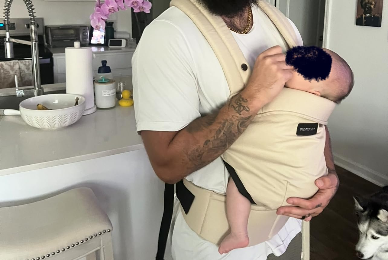 Momcozy Baby Carrier Purehug - Enhanced Lumbar Support, Black customer photo 1
