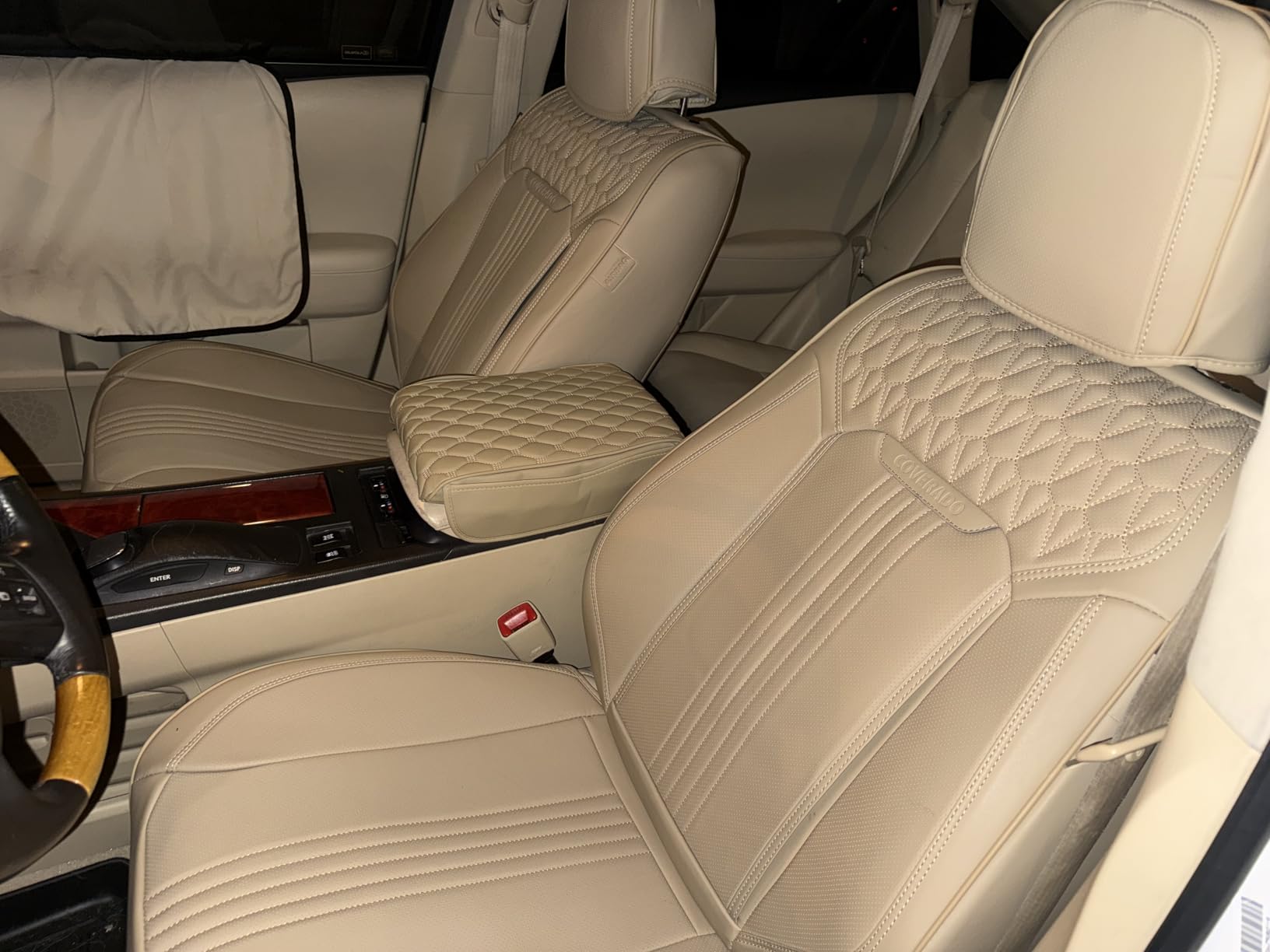 Coverado Car Seat Covers, Front Seat Cover 2-Pack, Faux Leather Waterproof Seat Covers, Car Seat Protectors, Driver Seat Covers Automotive Seat Covers Accessories Universal Fit Most Vehicles Coffee customer photo 2