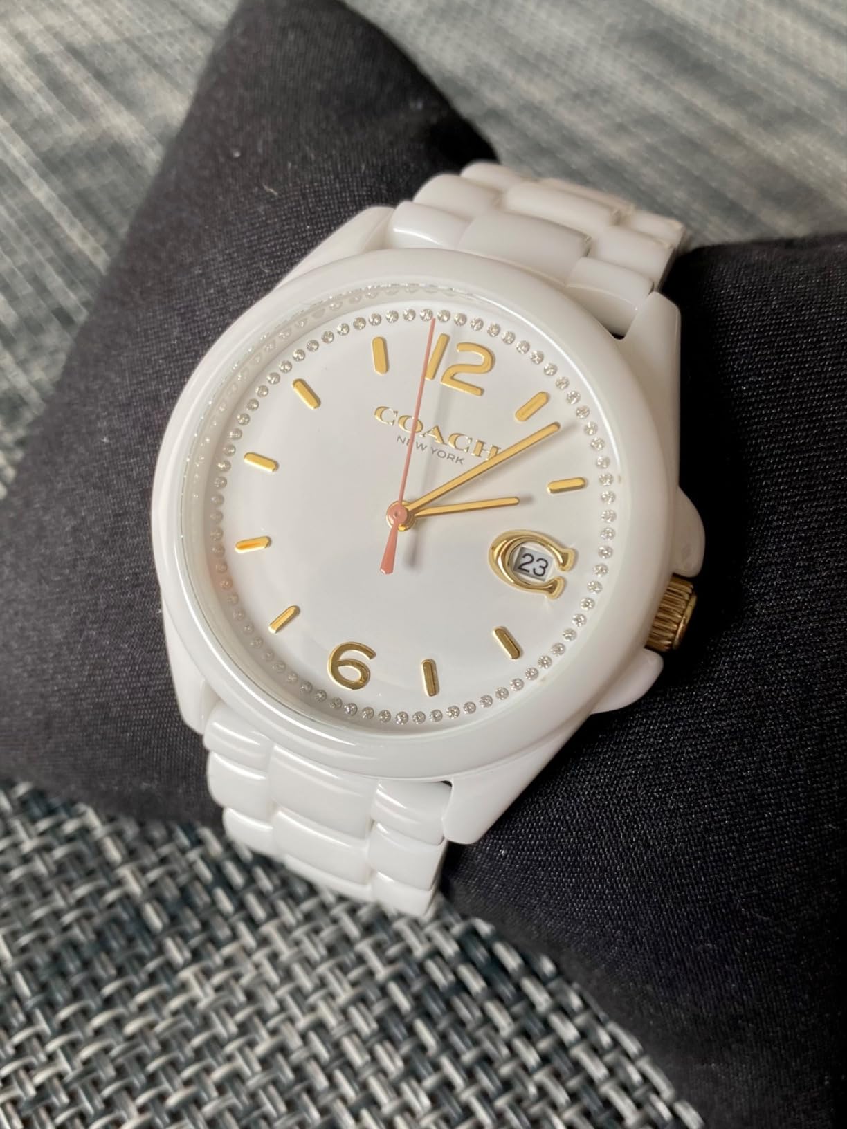 Coach Greyson Women's Ceramic Watches | Enhancing Elegance for Every Event | Water Resistant customer photo 2