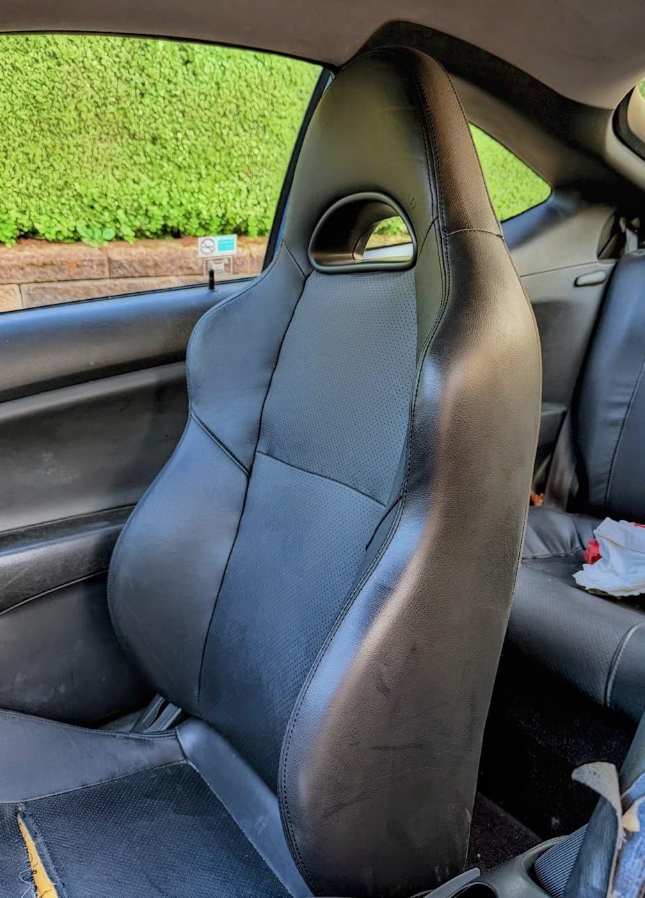 CAR PASS Line Rider Sporty Front Seat Covers,Gray Car Seat Covers Two Front Seats Only, Airbag Compatible,Universal Fit Sedans,Cars,Vans,SUV,Truck(Black and Gray) customer photo 2