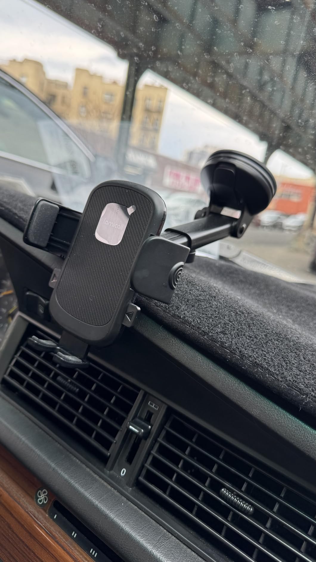 Lamicall Car Phone Mount - [Strongest Military-Grade Suction Cup] 360° Rotation Phone Holders for Your Car Quick Release Adjustable Phone Mount for Car Dashboard for iPhone 17 16 Pro Max Galaxy Truck customer photo 1