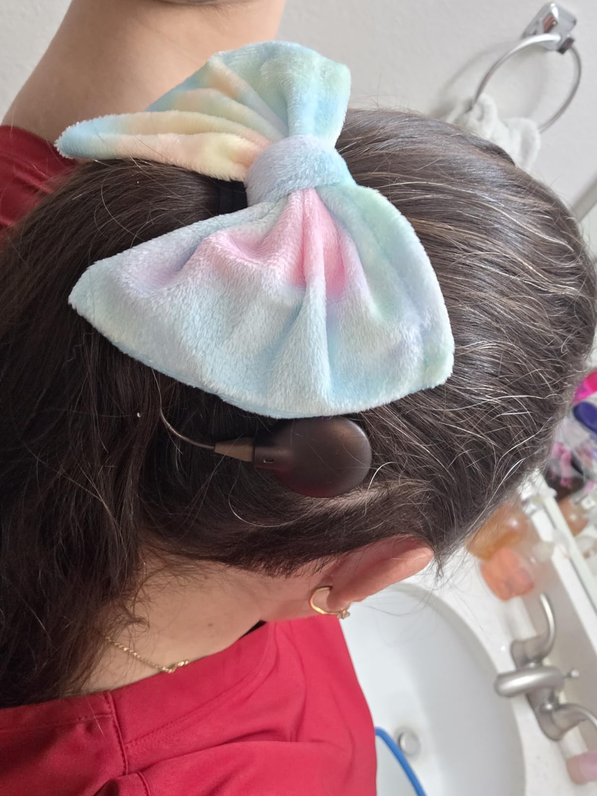 rainbowstar 2 Pack Hair Clips for Cochlear Processor - Holds One or Both Processors, Cochlear Hair Accessories customer photo 1