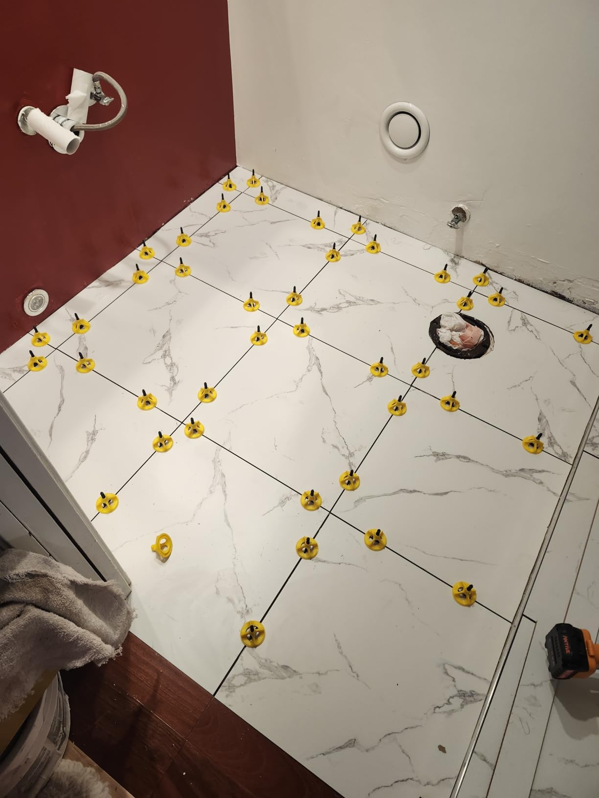 Tile Leveling System 1/8 - Flooring tools & Tile spacers - Complete starter Kit, 250 Breakaway Spacers & 100 Reusable Caps - For Professionals & DIY Projects - Free Ebook included customer photo 1