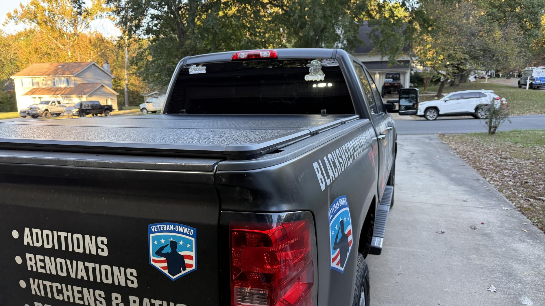Hard Folding Truck Bed Tonneau Cover Compatible with Chevy Silverado & GMC Sierra 1500(2007-2026) 2500 3500 HD(2007-2019) 6.6 ft Standard Box(NO CarbonPro Bed), Tri Fold Style customer photo 1