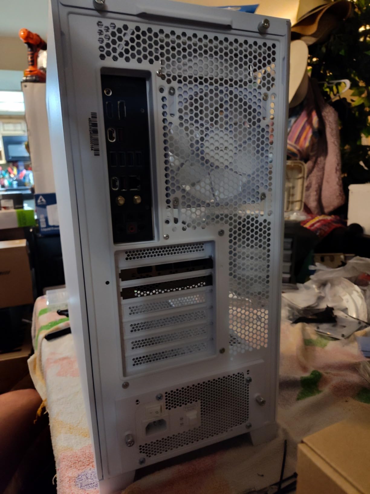 SAMA NEVIEW 4503 Mid Tower PC Case, Panoramic Dual Tempered Glass ATX Gaming Case, 4×120mm ARGB Fans with Hub, High Airflow, Back-Connector Ready, Type-C & 2× USB 3.0, 360mm AIO Support, White customer photo 1