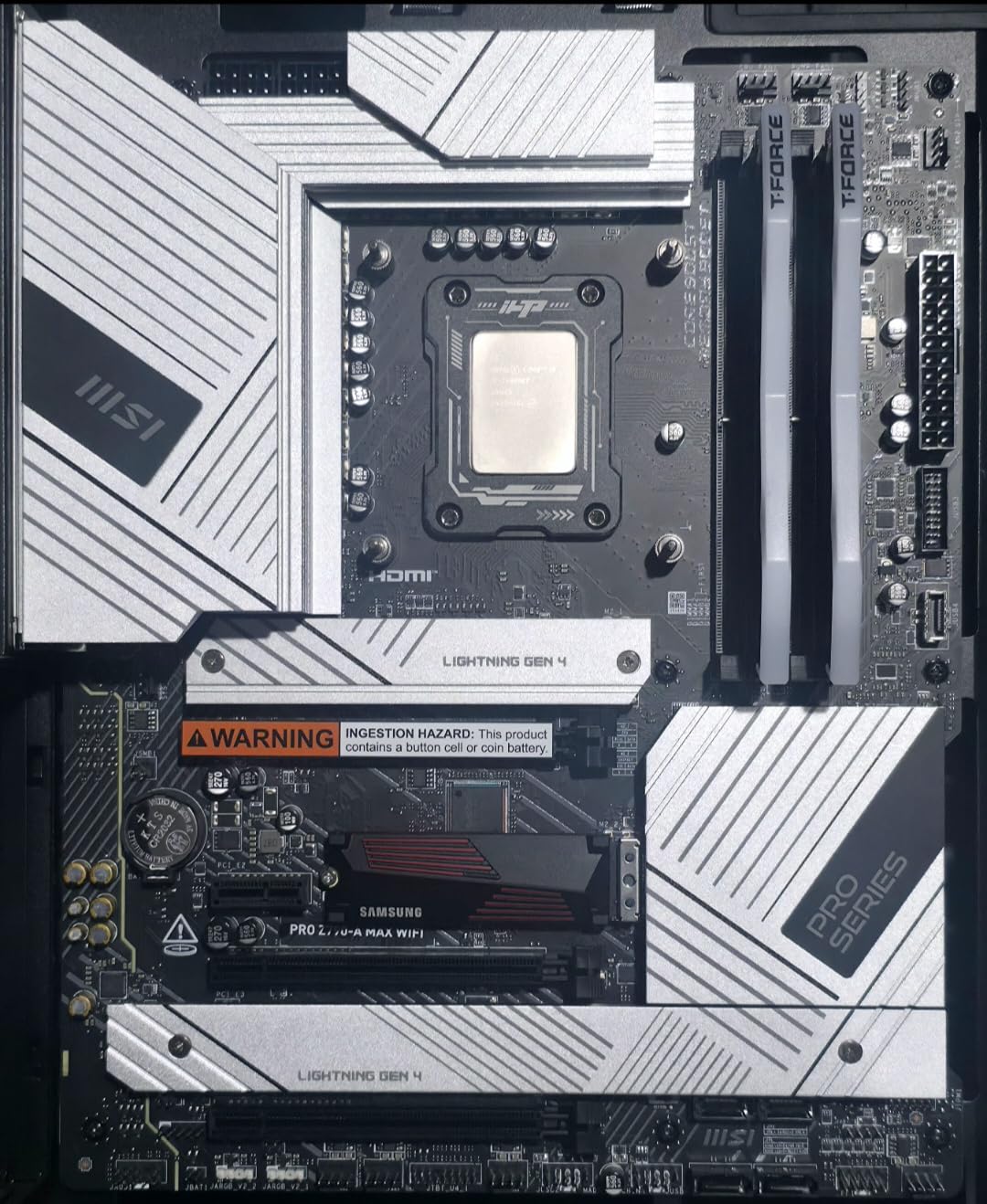 MSI PRO Z790-A MAX WiFi ProSeries Motherboard (Supports 12th/13th/14th Gen Intel Processors, LGA 1700, DDR5, PCIe 5.0, M.2, SATA 6G, 2.5Gbps LAN, USB 3.2 Gen2, Wi-Fi 7, Bluetooth 5.4, ATX) customer photo 2
