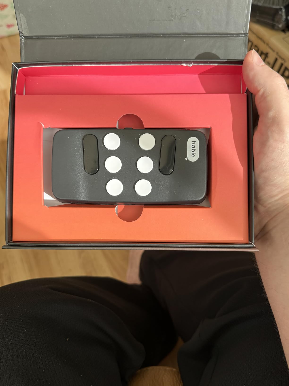 Hable One Portable Braille Keyboard for Visually Impaired - Wireless Braille Typing Device for Smartphones and Tablets customer photo 1