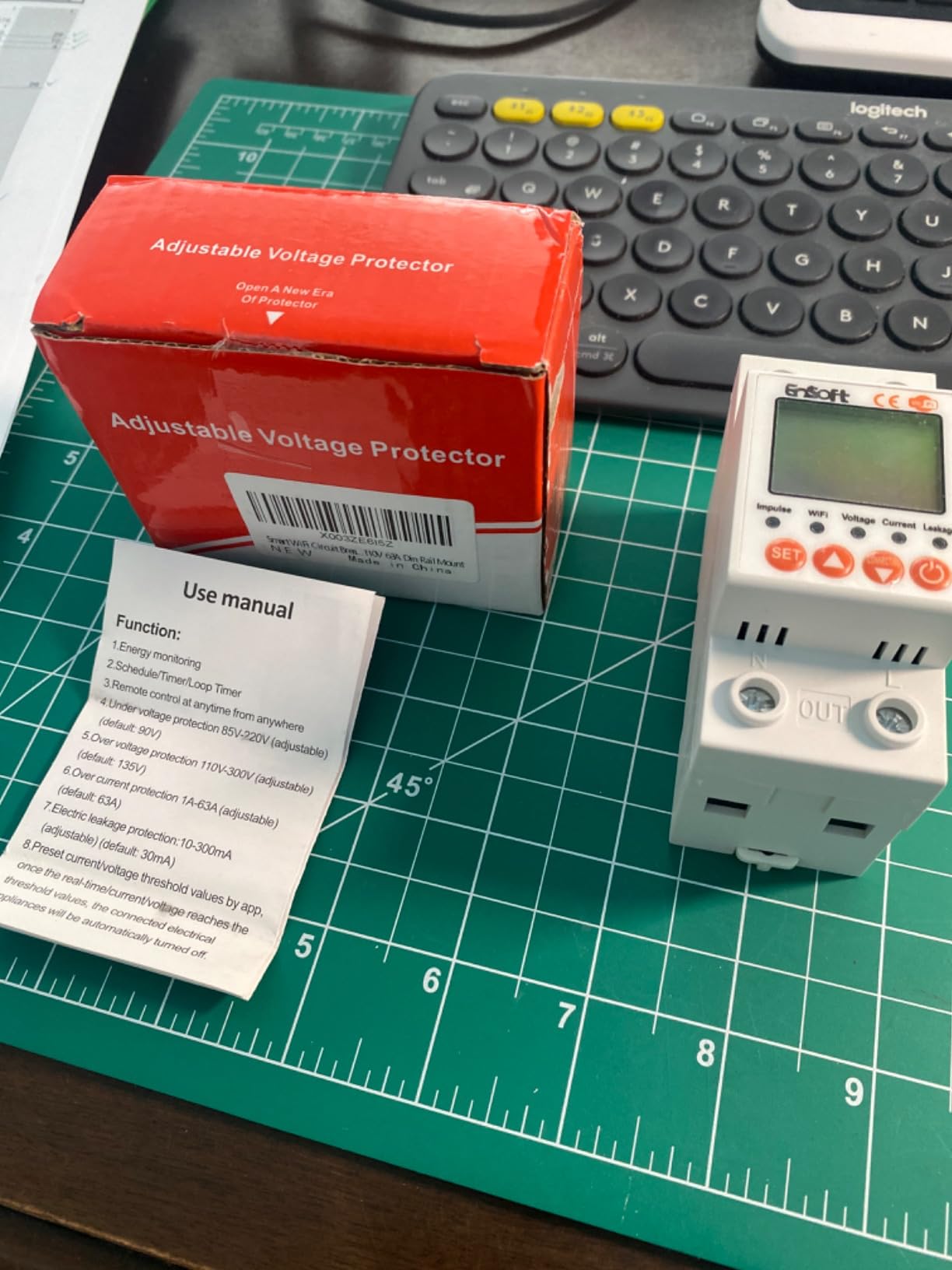 Multi-Functional Smart WiFi Circuit Breaker, Remote Tuya APP Control Circuit Breaker with Leakage, Over Current Over/Under Voltage Protection,Power Meter Energy Monitor and Timer Functions - AC110V customer photo 2
