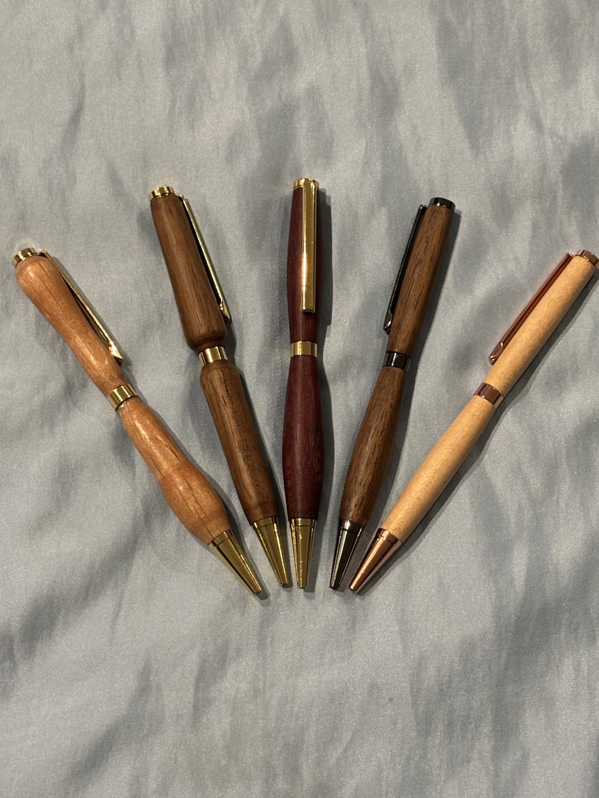 Colarr 20 Pcs 7mm Slimline Pen Kit with Refill Wood Turning Twist Pen Kit Lathe Turning Supplies for DIY Copper Making Friend Teacher Students Gifts customer photo 2