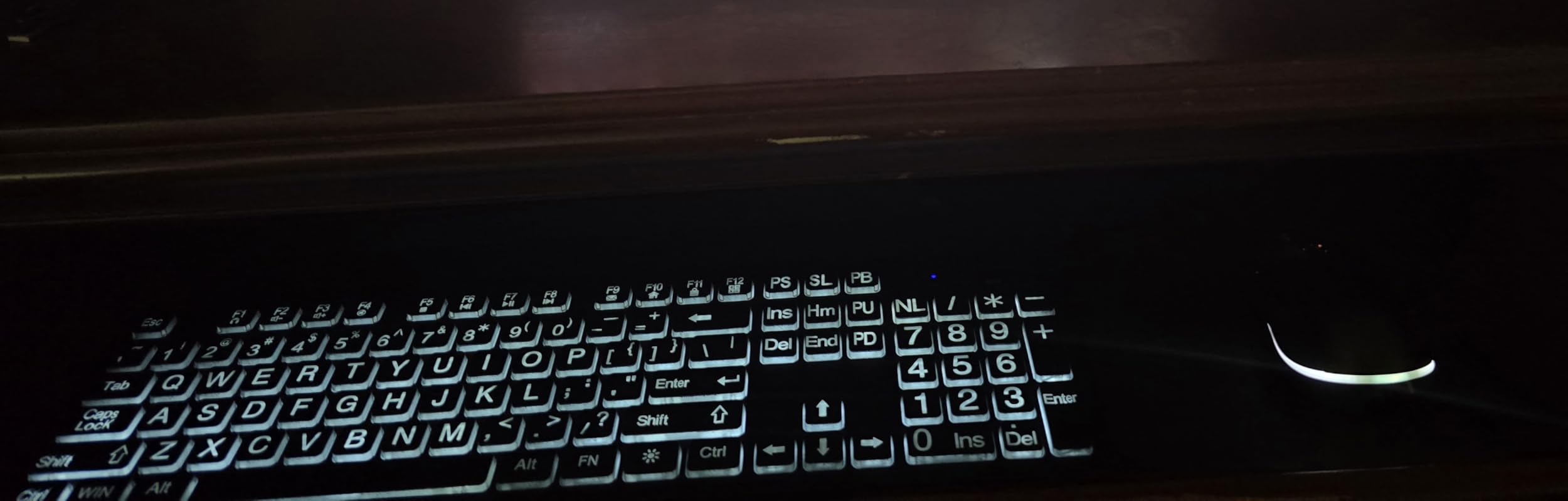 Wireless Keyboard and Mouse - Large Print Wireless Keyboard, KOPJIPPOM 2.4G Full Size Keyboard and Mouse Set with Big Letters and Backlight Key for Seniors, Compatible for Windows, Laptop, PC, Black customer photo 1