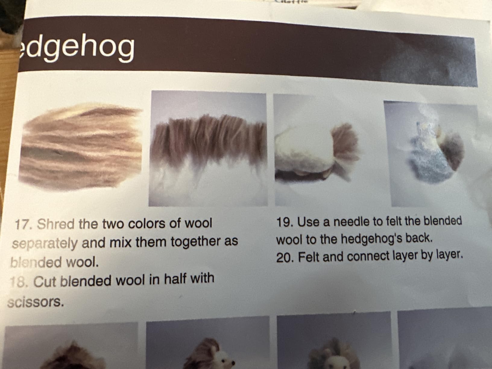 Feltsky Hedgehog Needle Felting Kit for Beginners Easy Steps to Make with Everything, Christmas for Mom, Grandma customer photo 1