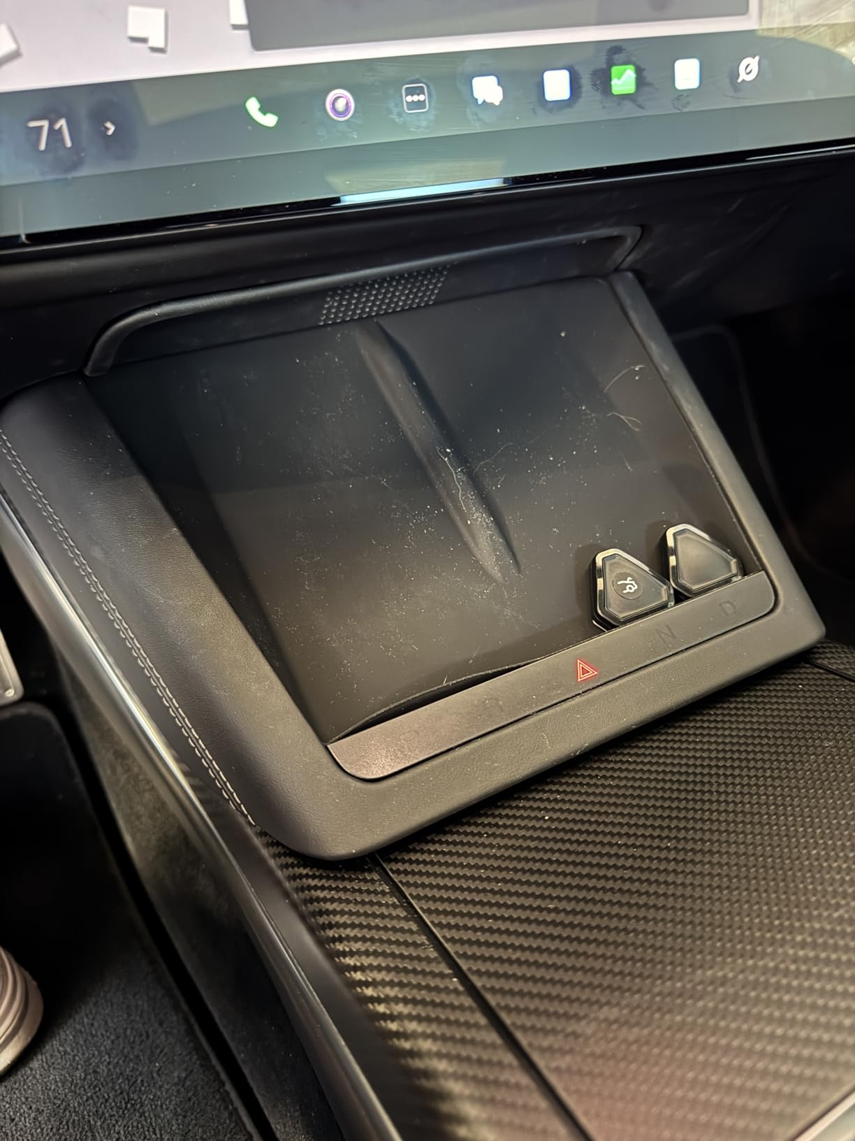 BASENOR Upgrade Tesla Model Y Model 3 Center Console Wireless Charger Mat Silicone Cover Wireless Charging Phone Pad for 2021-2024 Model Y 2021-2023 Model 3 Interior Accessories customer photo 1