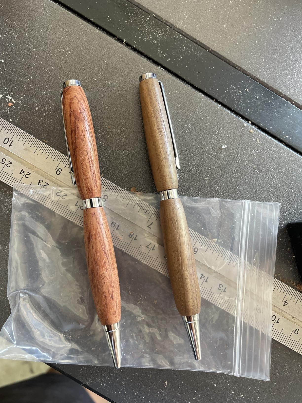 Colarr 10 Sets Woodturning Pen Kits Project Supplies Including 7mm Slimline Pen Kits with Refill and Pen Blanks Lumber for Lathe Turning Starter Package DIY Crafts customer photo 1