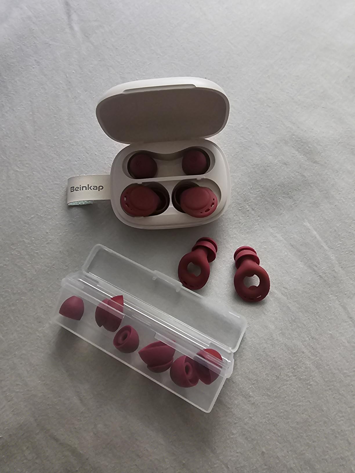 Ear Plugs for Sleeping Noise Reduction, Beinkap Reusable Earplugs Hearing Protection for Focus, Study, Work - 6 Pair Eartips in S/M/L - Flexible Silicone Soft - 35dB Noise Cancelling with Storage Case customer photo 1