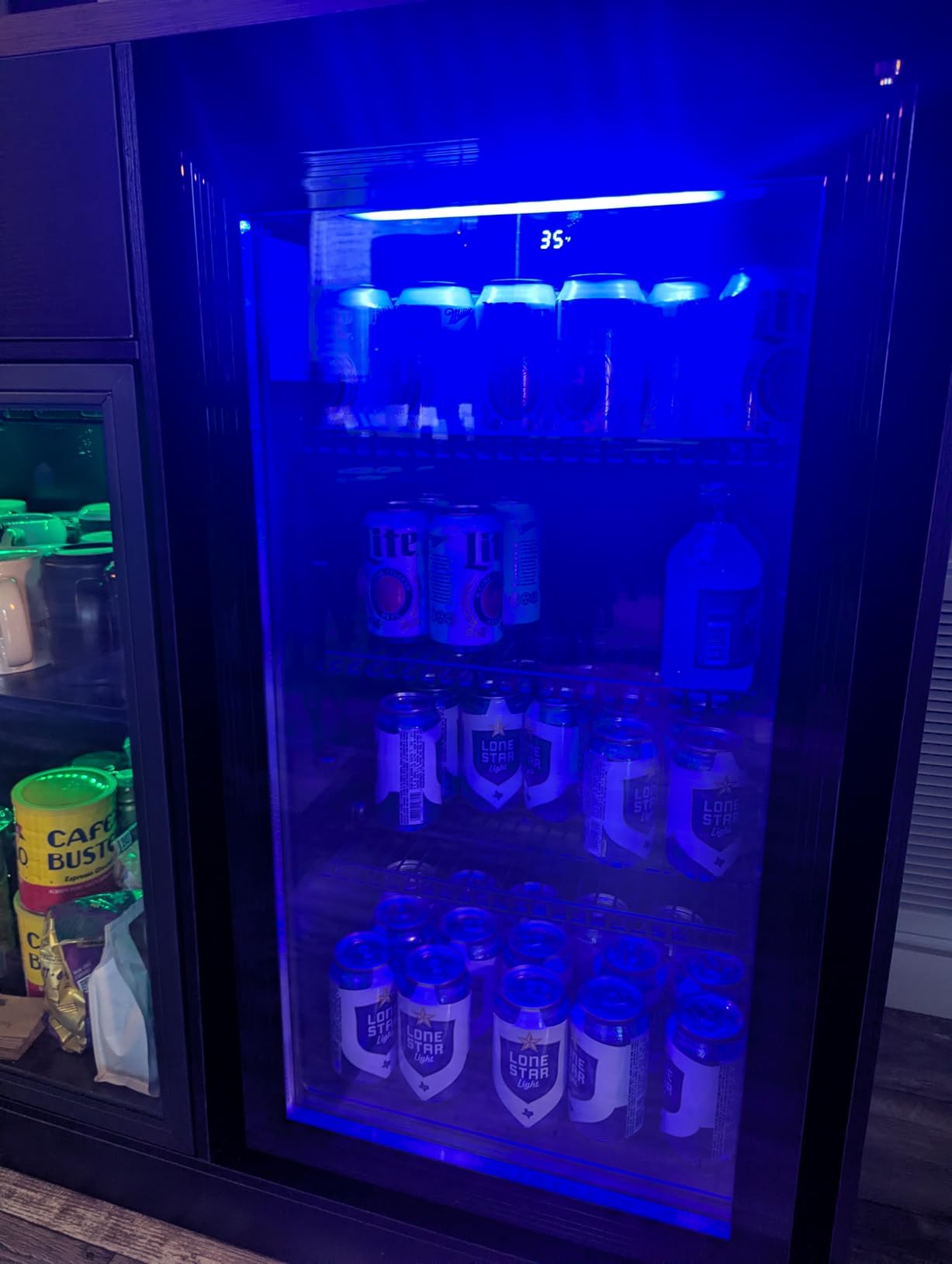 Manastin Beverage Refrigerator Cooler-130 Cans Freestanding Mini Fridge Cooler with Glass Door, 3.2 Cu.Ft customer photo 1