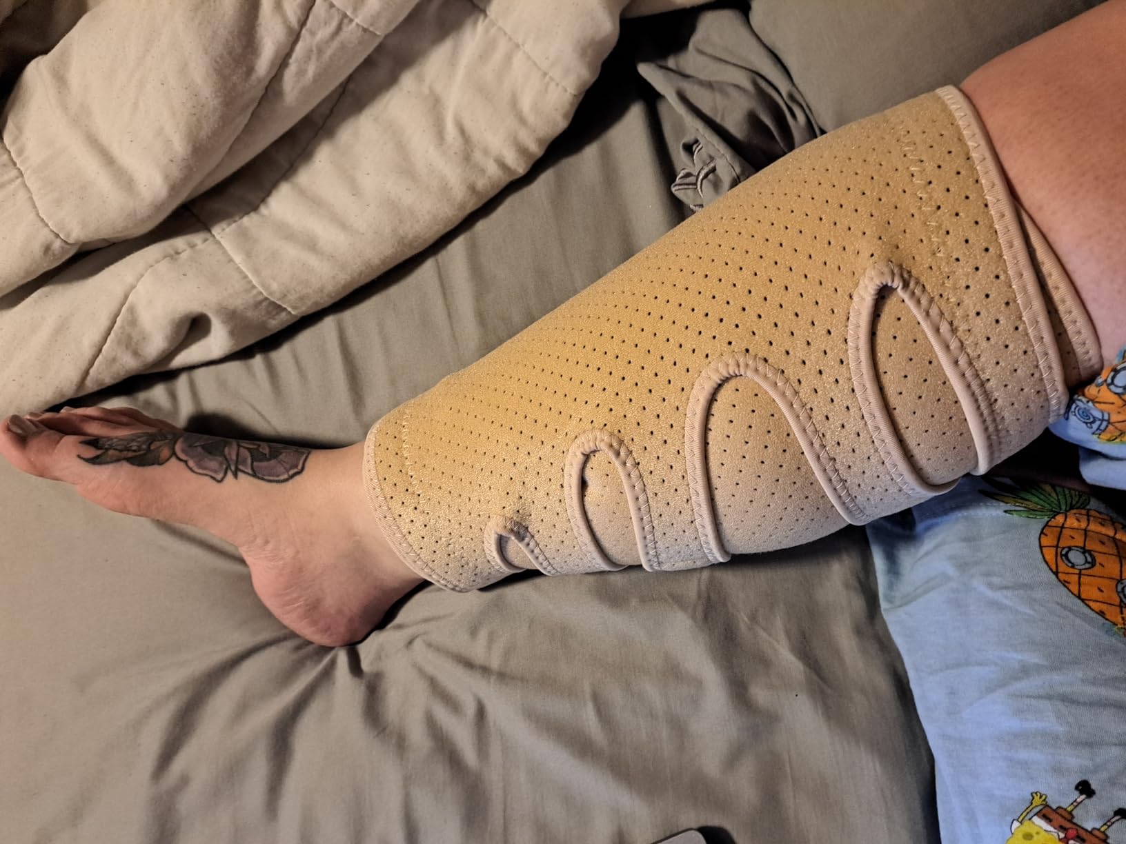 Beltwell Lymphedema Compression Calf Wrap - Adjustable Calf Brace Sleeve for Men & Women, Swelling, Edema, Varicose Veins & Circulation Support - Pain Relief customer photo 1