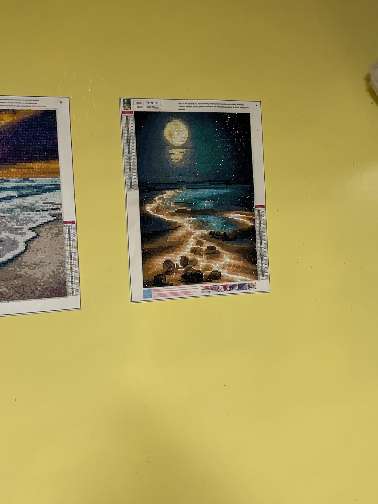 KINPLUB Moonlight Beach Diamond Painting Kits for Adults, 5D Seaside Moon Diamond Art Kits for Beginners, DIY Full Drill Paint with Diamond customer photo 1
