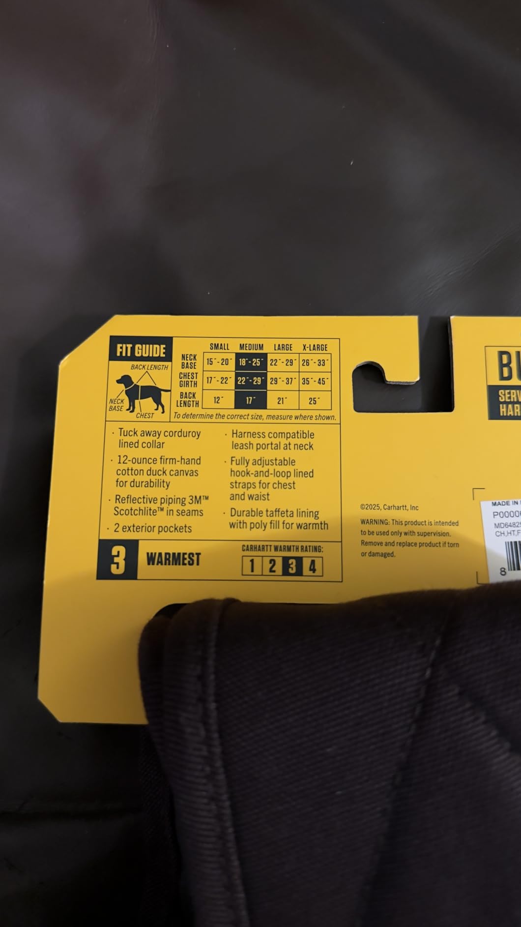 Carhartt Firm Duck Dog Chore Coat, Insulated Weather Resistant Jacket for Cold and Windy Conditions, Denim, Small customer photo 1
