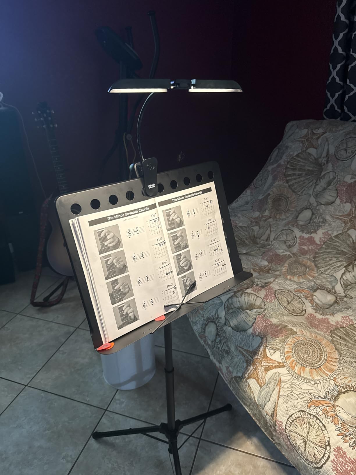 Vekkia 64 LED Rechargeable Music Stand Light - Folding Clip On Piano Lamp, Portable Professional with 5 Brightness x 3 Color Temperature for Grand Piano and Book Reading customer photo 2