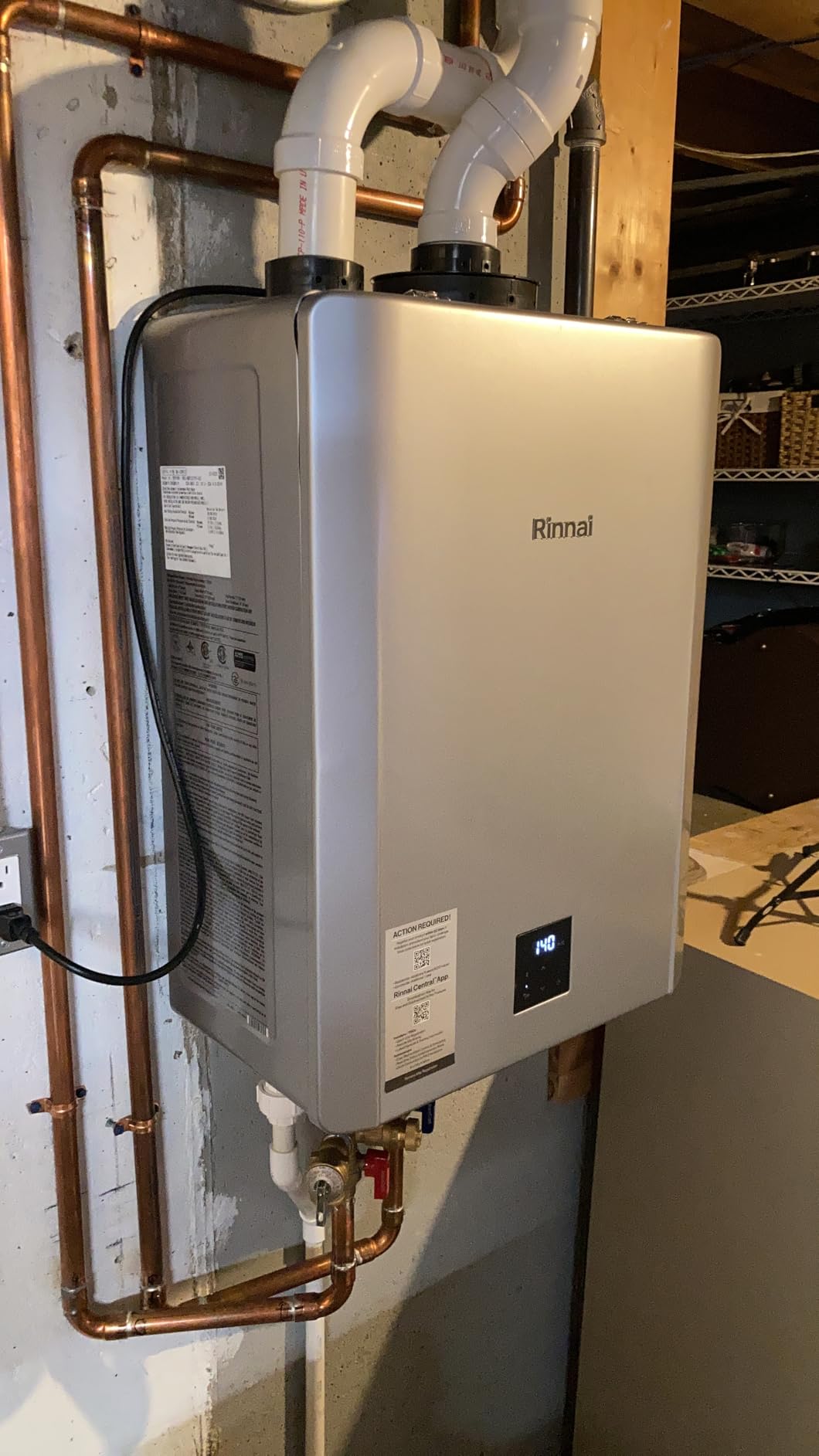 Rinnai RXP199iN Condensing Smart Sense Natural Gas or Propane Tankless Water Heater, Indoor or Outdoor, Up to 11.1 GPM, 199,000 BTU, with Recirculation Pump customer photo 2