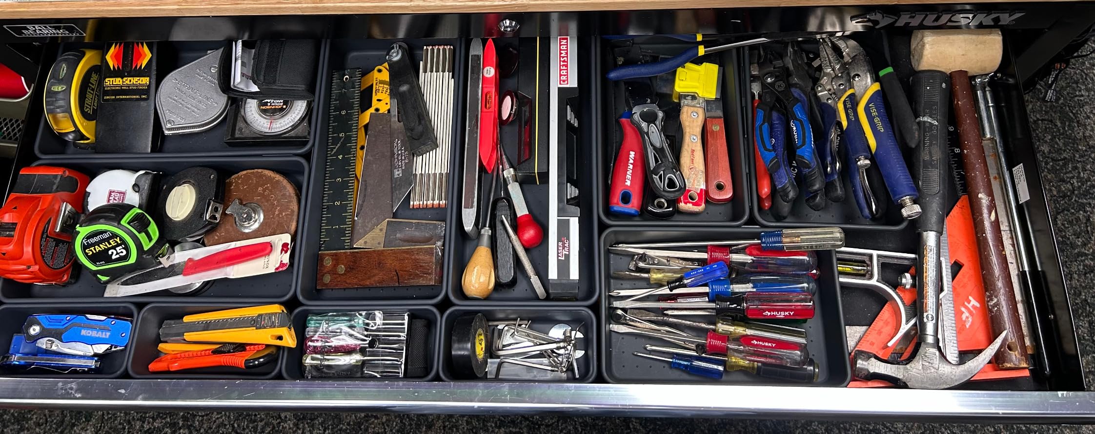 FLYVOLE Tool Box Organizer Tray, Toolbox Desk Drawer Organizer, Tool Box Tray, Toolbox Organization Storage for Rolling Tool Chest (60 PCS) customer photo 1