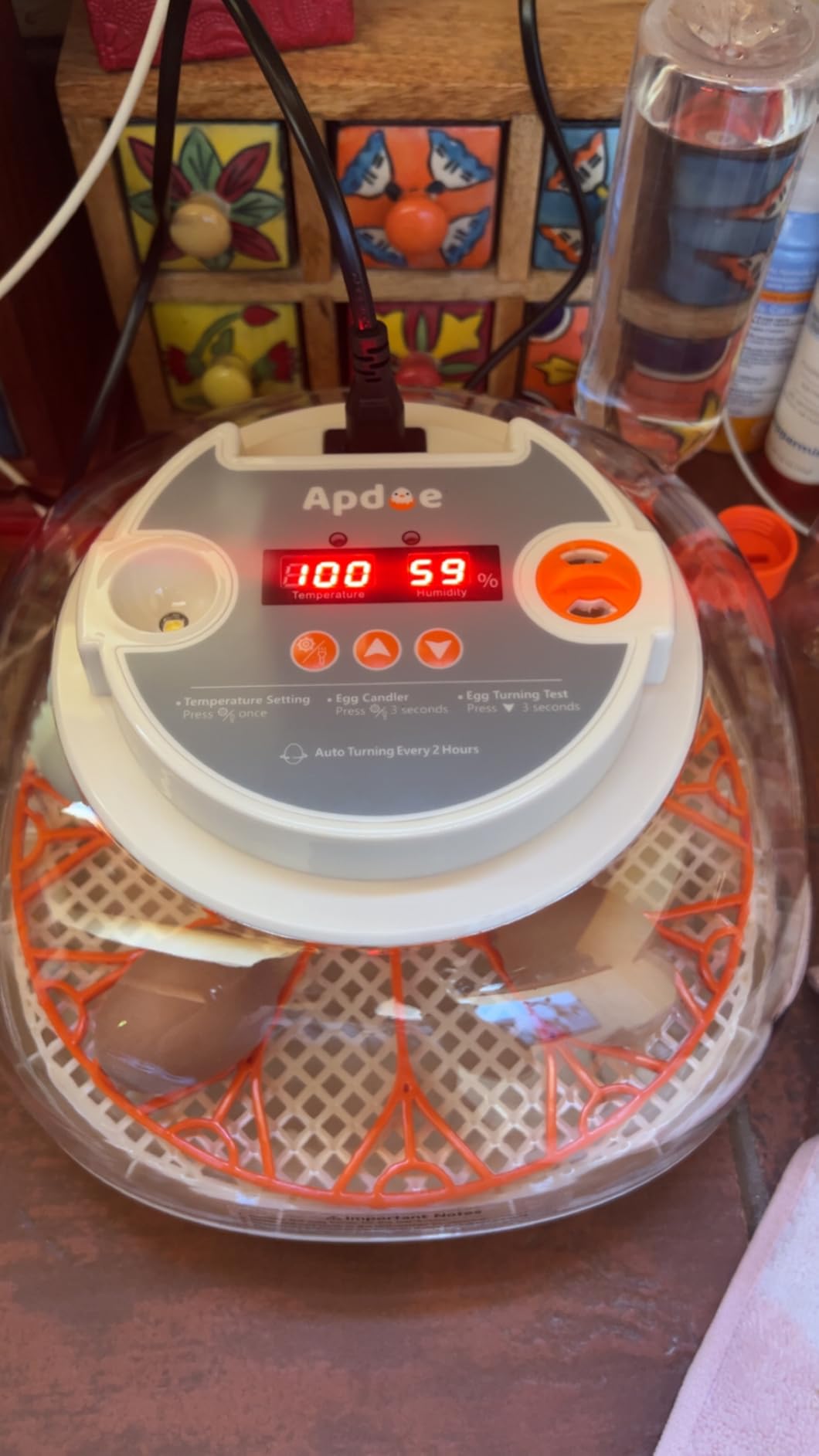 Egg Incubators for Hatching Eggs, Temperature and Humidity Control, Automatic Egg Turning, Egg Candler, External Water Bottle, Air Vent, for Chicken, Duck & Quail Eggs, 12 Eggs customer photo 2