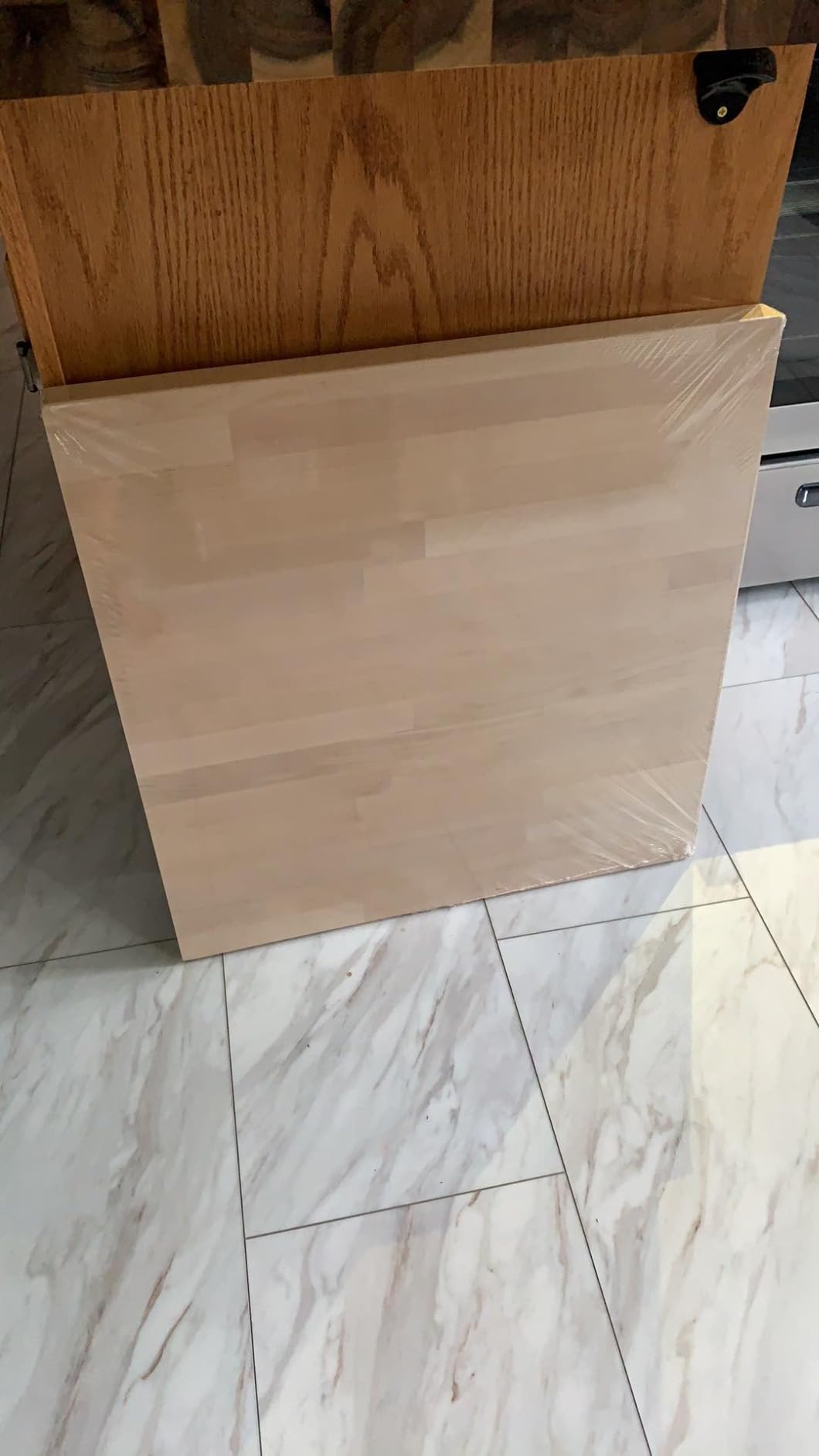 Butcher Block Countertop, Solid Wood Table Top-2ft Unfinished Large Wood Cutting Board, Birch Counter Slab Cut to Size for DIY Desktop/Washer Counter/Kitchen Island/Bakery Worktable 24x25x1.5 in customer photo 1