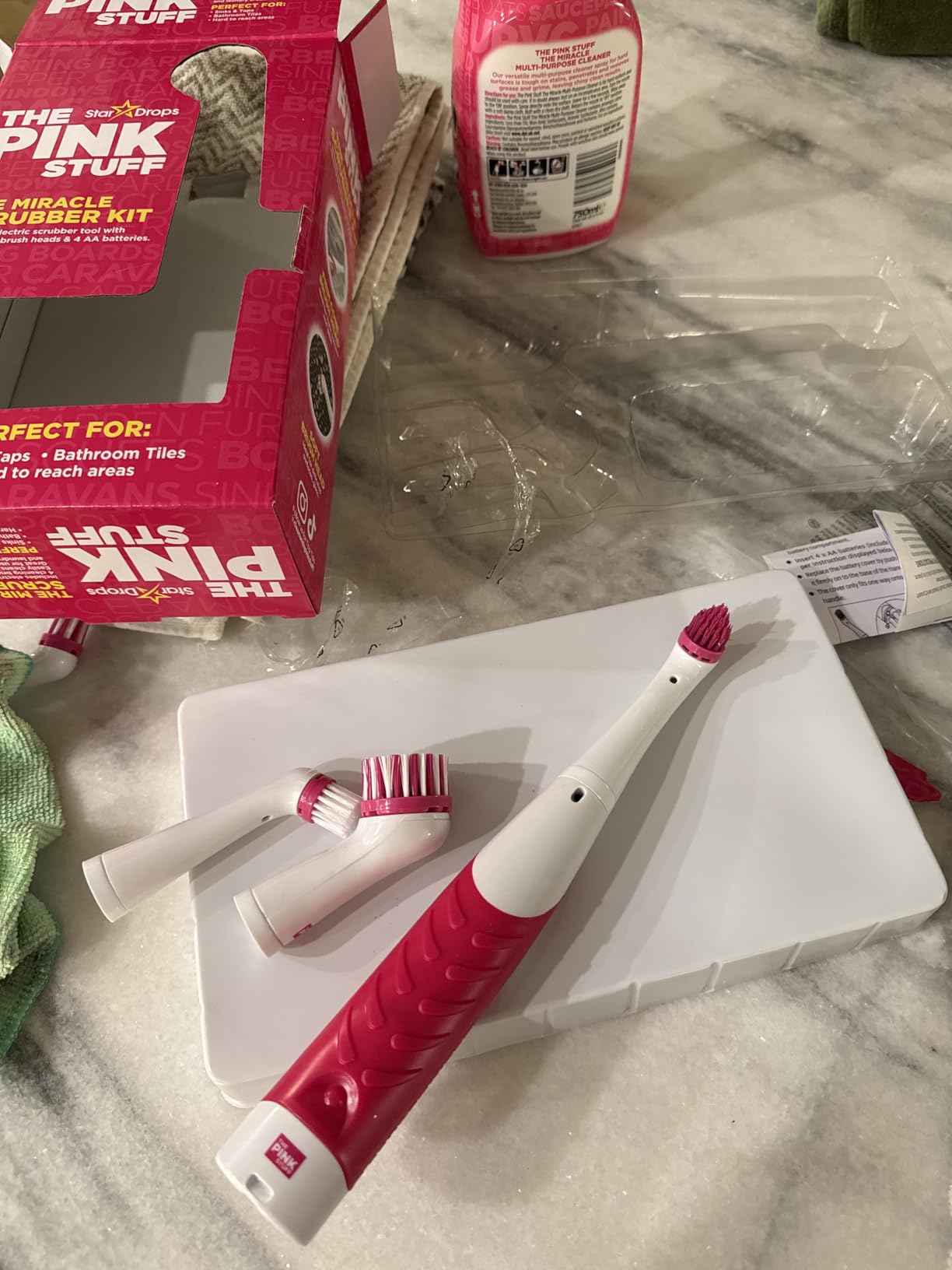 The Pink Stuff - Stardrops - The Miracle Scrubber Kit - 4 Cleaning Brush Heads customer photo 1