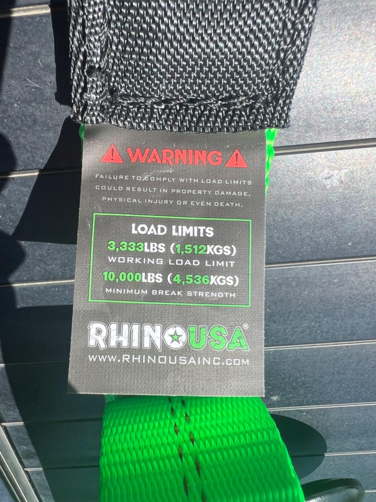 Rhino USA Tow Strap with Hooks (2 Inch x 20 Foot) Lab Inspected 10,321lbs Break Strength - Heavy Duty Emergency Towing Straps with Forged Steel Hooks for Roadside Recovery - Not for OffRoad Recoveries customer photo 1