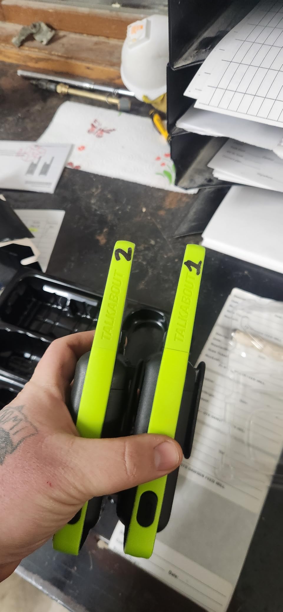 Motorola T803 Waterproof IP54 Two Way Radio Walkie Talkie 35 mi. Bluetooth w/Charging Dock 2-Pack (Lime Green) customer photo 1