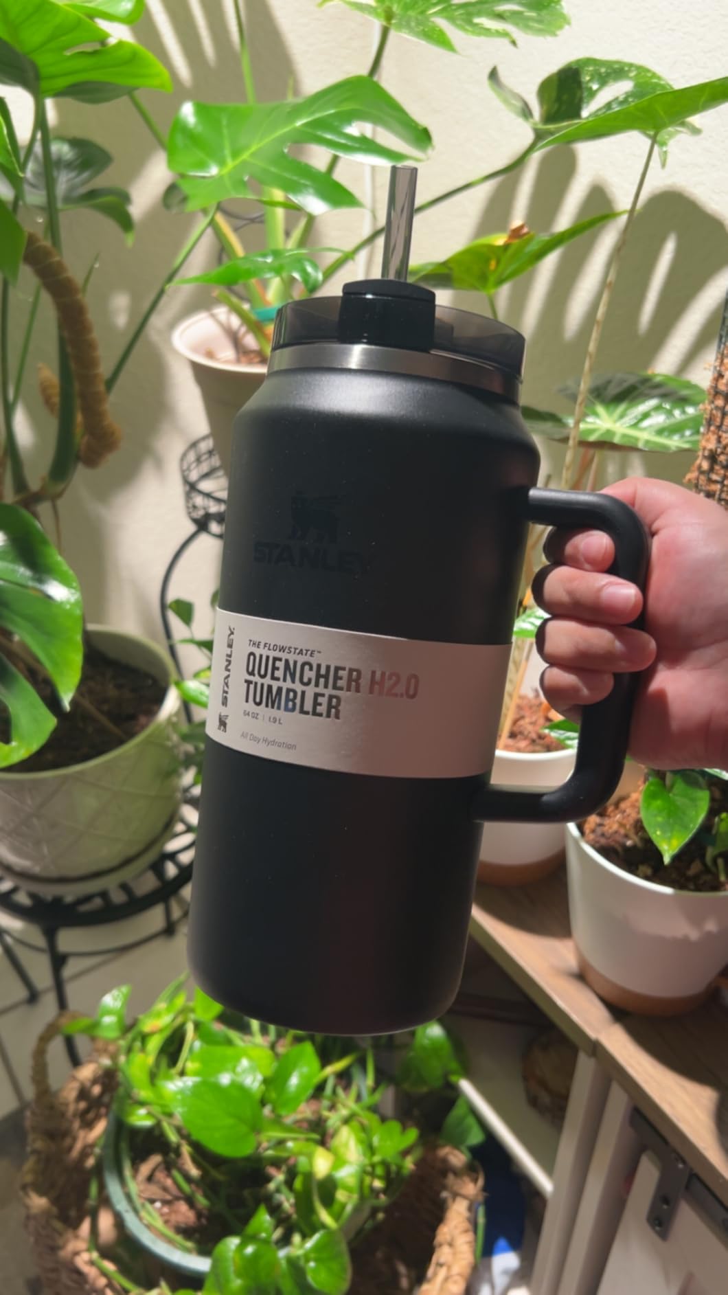 STANLEY Quencher H2.0 Tumbler with Handle & Straw 64 oz | Flowstate 3-Position Lid | Large Capacity for Travel & Sports | Insulated Stainless Steel Cup | BPA-Free | Stone customer photo 2