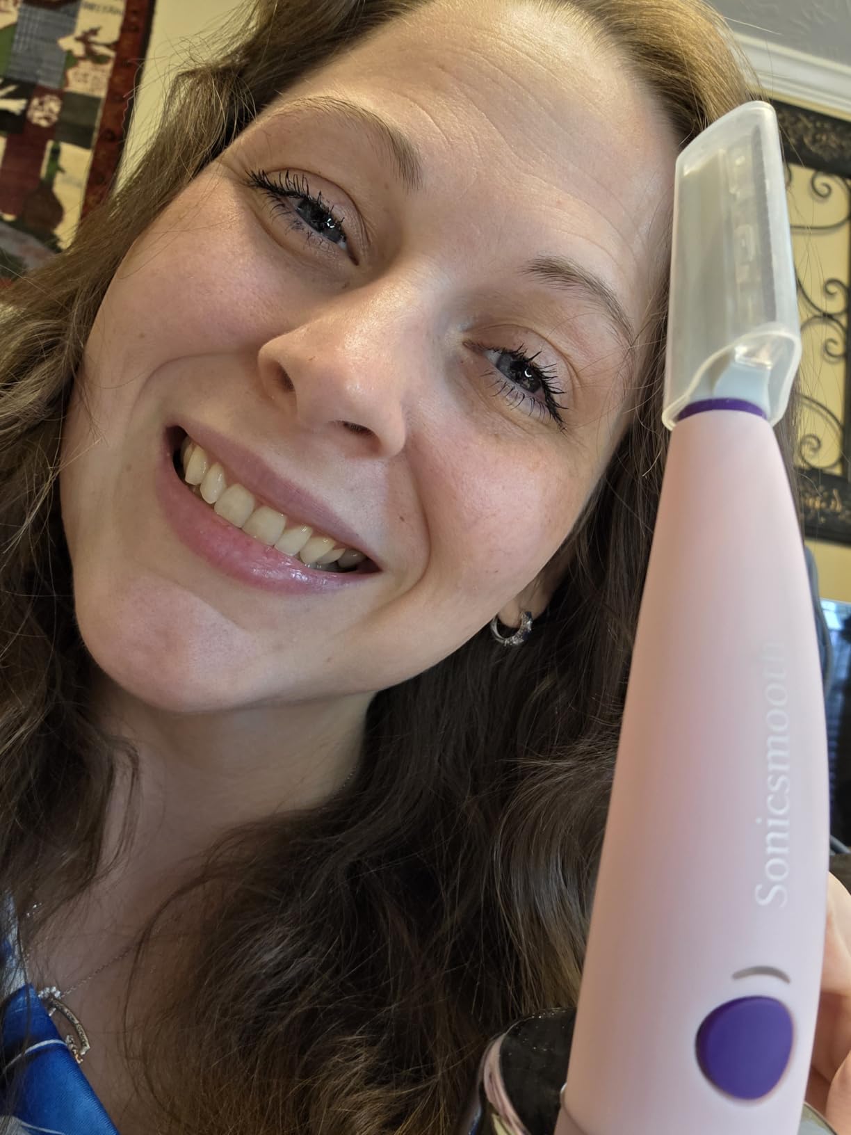 Michael Todd Beauty Sonicsmooth Dermaplane Razor for Women Face + Eyebrow trimmer Dermaplaning System - Peach Fuzz Remover - 8 Weeks of Dermaplaning Blades customer photo 2