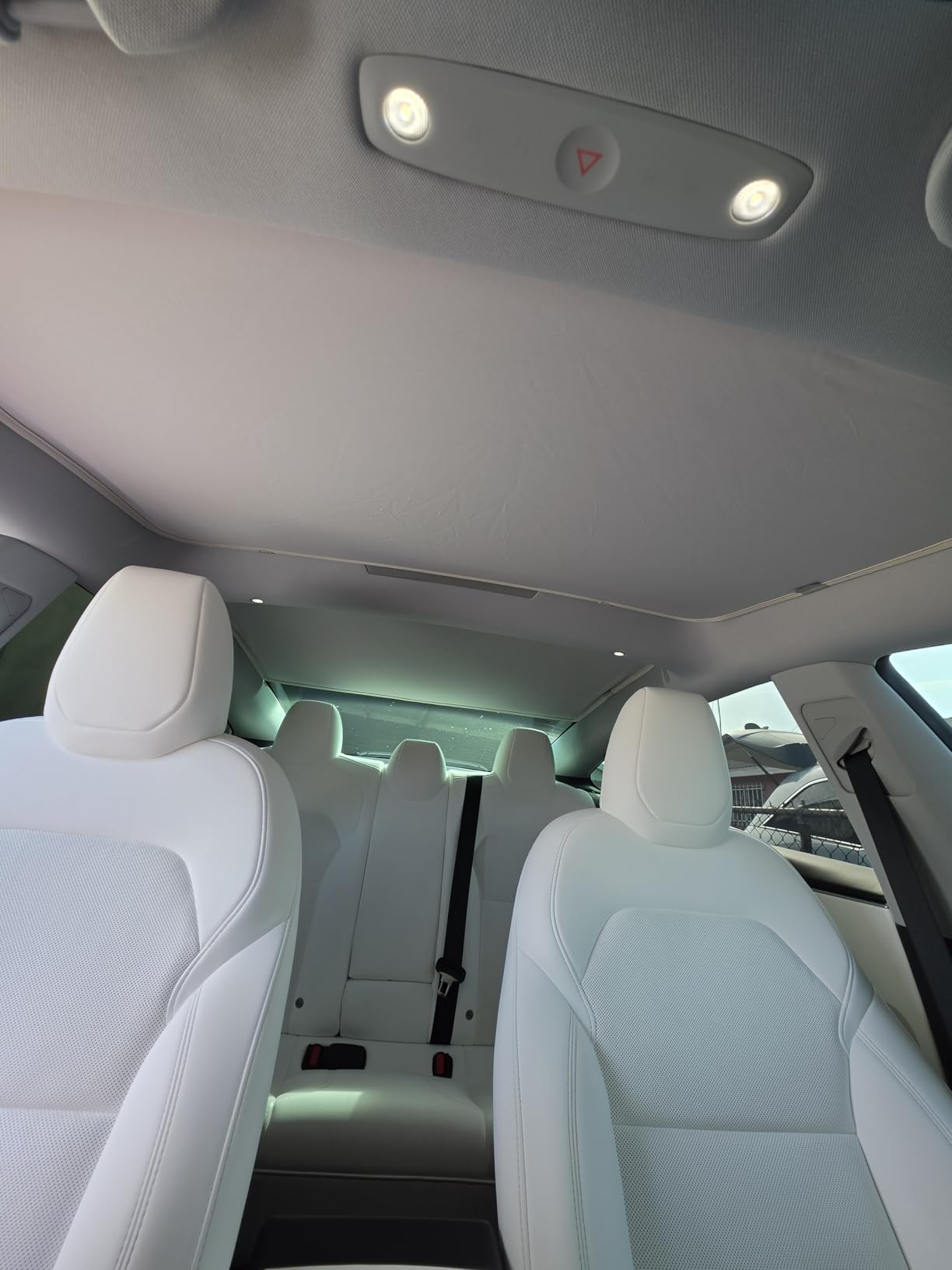 Wigoo Tesla Model Y Sunshade Roof [Never Sag, Nano Ice-Crystal Coatings] 3-Gen Heat Insulation Glass Roof Sun Shade, Accessories for Tesla Model Y 2020~2025, Tesla Interior Gray customer photo 1
