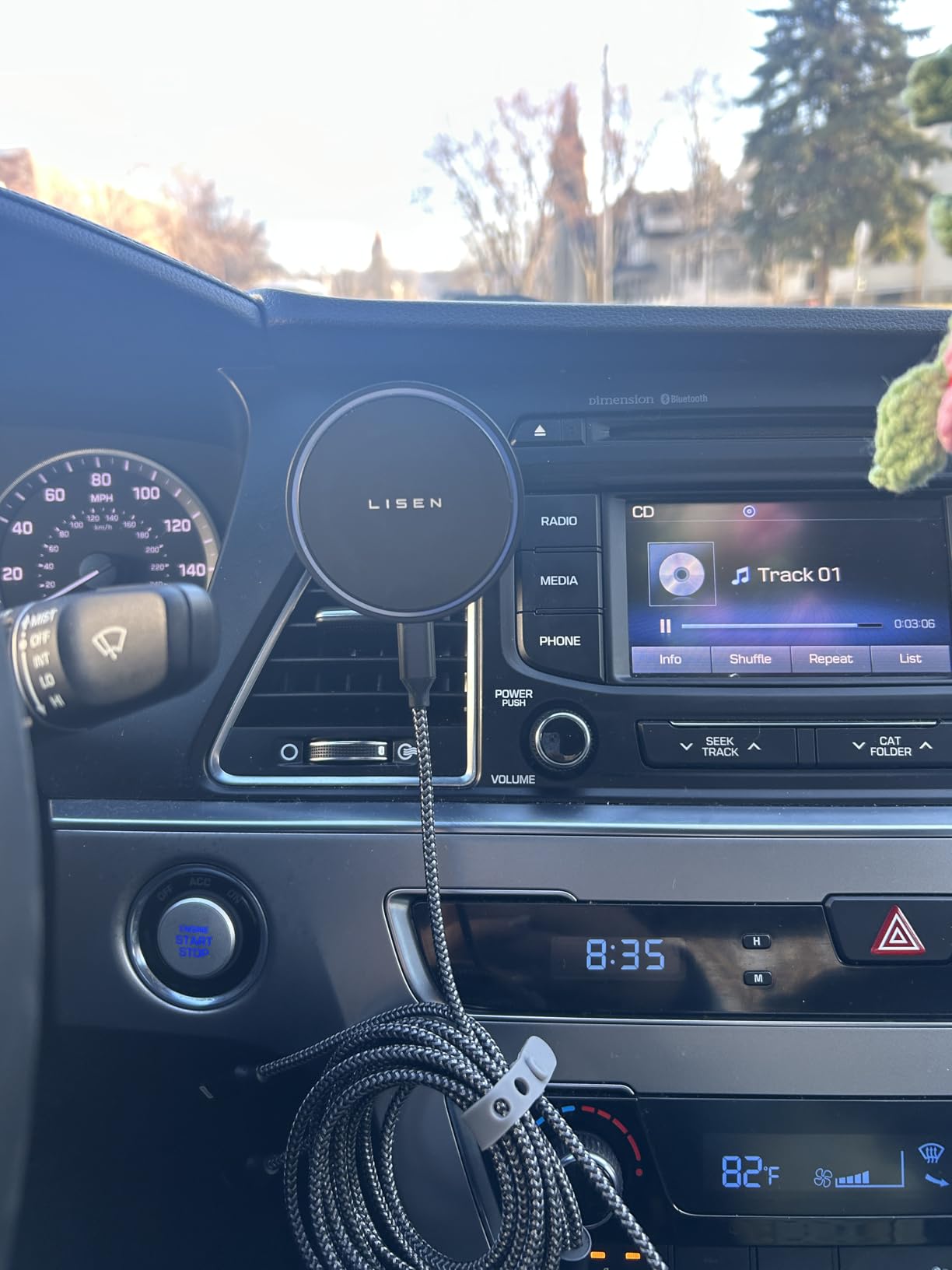 LISEN 15W MagSafe Car Mount Charger, Travel MagSafe Charger, Wireless Car Charger customer photo 1