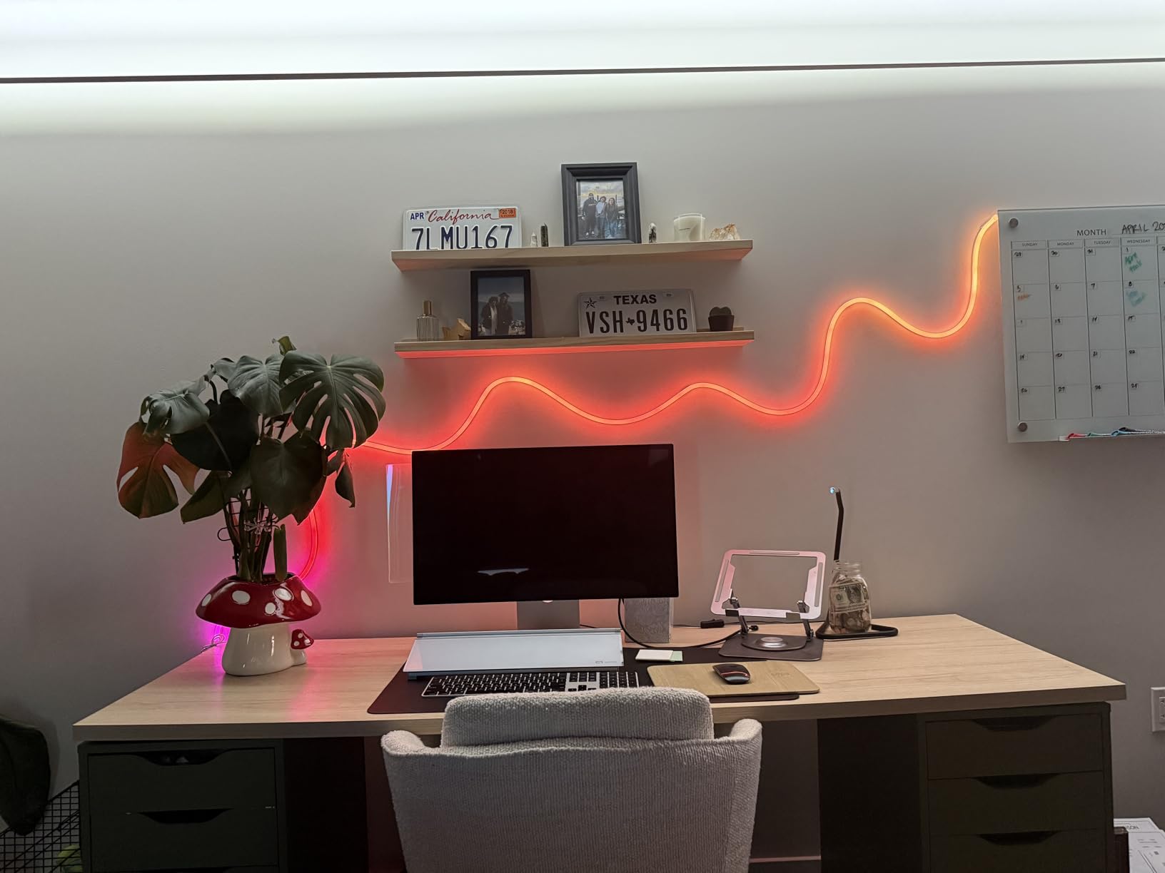 Govee RGBIC Neon Lights, LED Smart Neon Rope Light 2 Works with Matter, Alexa, Google Assistant, Custom DIY Neon Strip Lights for Bedroom and Wall Decor, Softer Material, 9.8ft, White customer photo 1