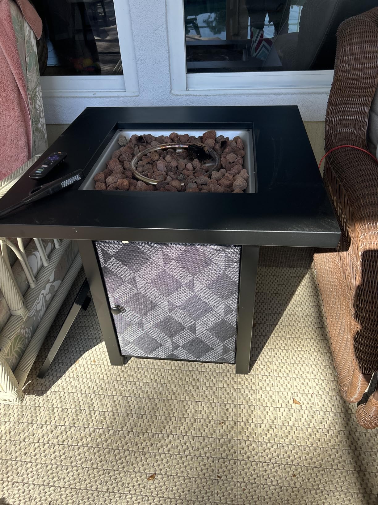 Ciays 28Inch Propane Fire Pit Table, 50,000 BTU Outdoor Gas Fire Pit Table CSA-Certified for Outside Patio with Removable Lid and Lava Rocks, Add Warmth and Ambience to Parties, Backyard, Garden customer photo 1
