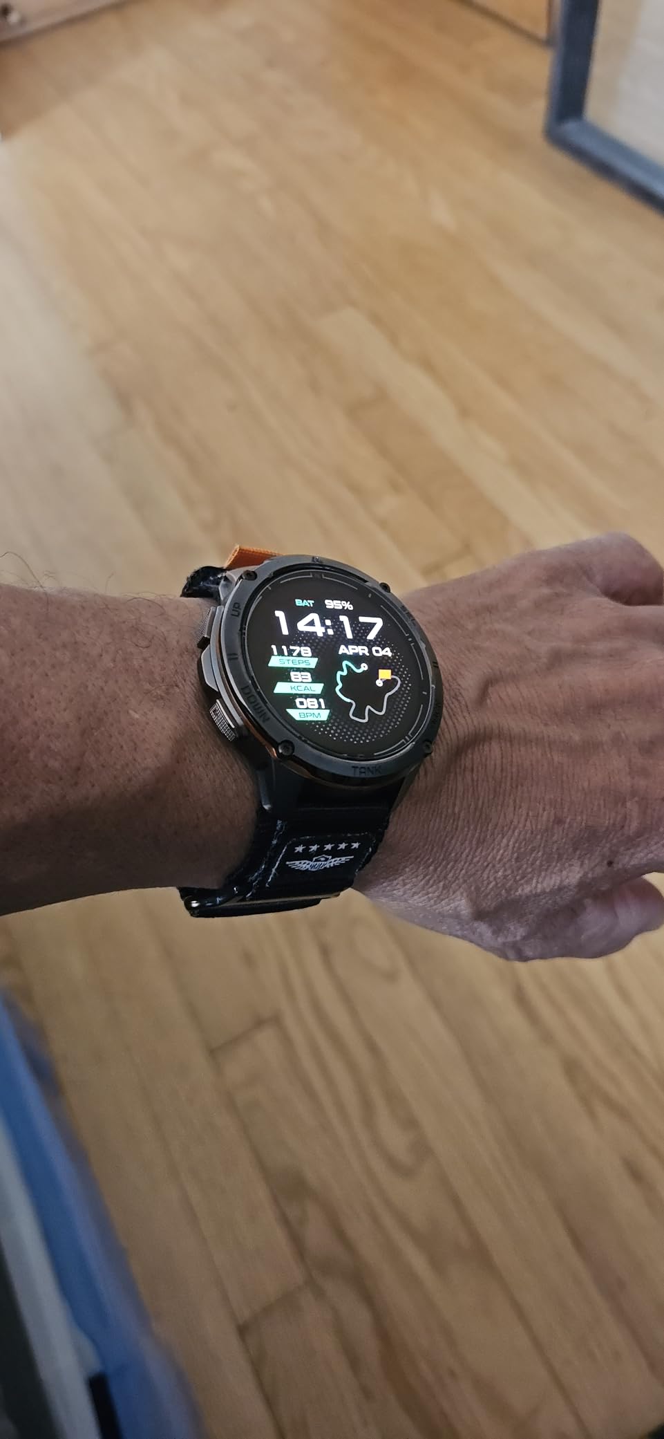 AMAZTIM GPS Smart Watch for Men, 6 Satellite Positioning, Compass, Stainless Steel Body, 50M Waterproof, 470mAh Extra-Large Battery, Answer/Make Call, 1.43