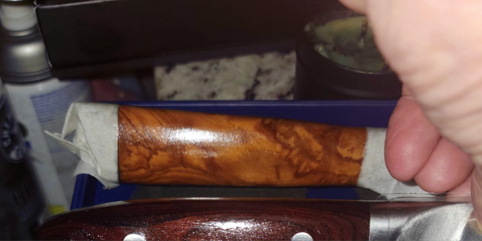 HOSHANHO 7 Inch Damascus Fillet Knife, Professional 10Cr15CoMoMoV Super Steel Japanese Boning Knife, Ultra Sharp Fish Knife with Ergonomic Olive Wood Handle customer photo 1
