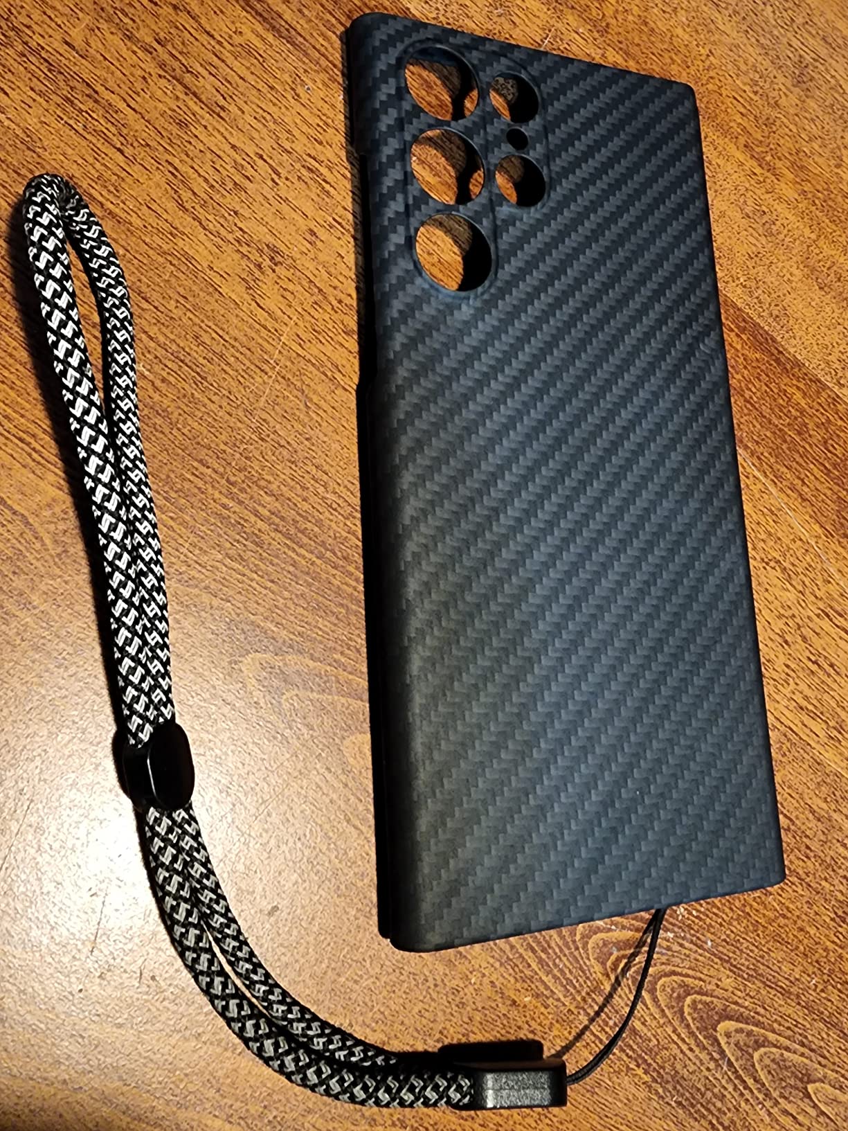Aramid Fiber Case for Samsung Galaxy S24 Ultra 5G with Carbon Fiber Texture, Super Slim Protective Cover Skin, Soft Touch Sturdy Durable Case, Snap-on Back Cover Wireless Charging Friendly customer photo 2