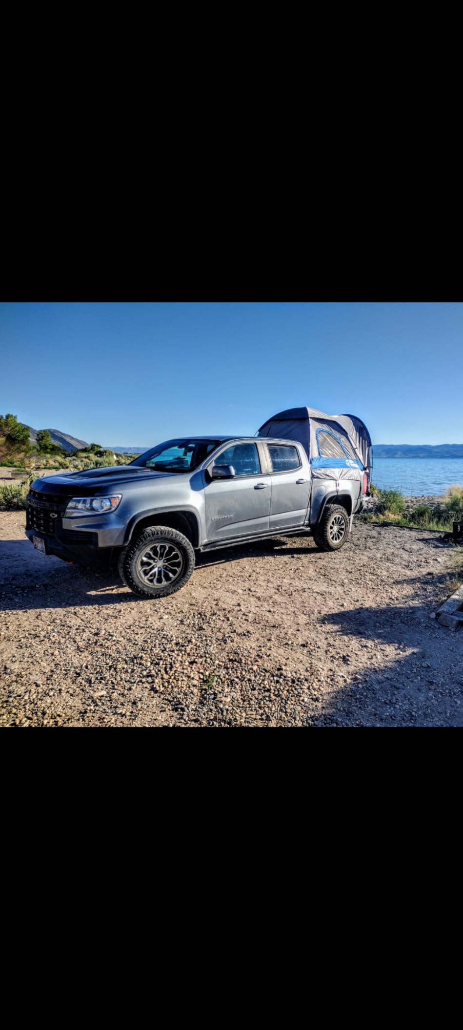 JOYTUTUS Truck Tent with Rainfly 5.5Ft-5.8Ft, Straight Spacious Truck Bed Tent with Sky View Mesh, Waterproof PU2000mm Double Layer for 2 Person customer photo 1
