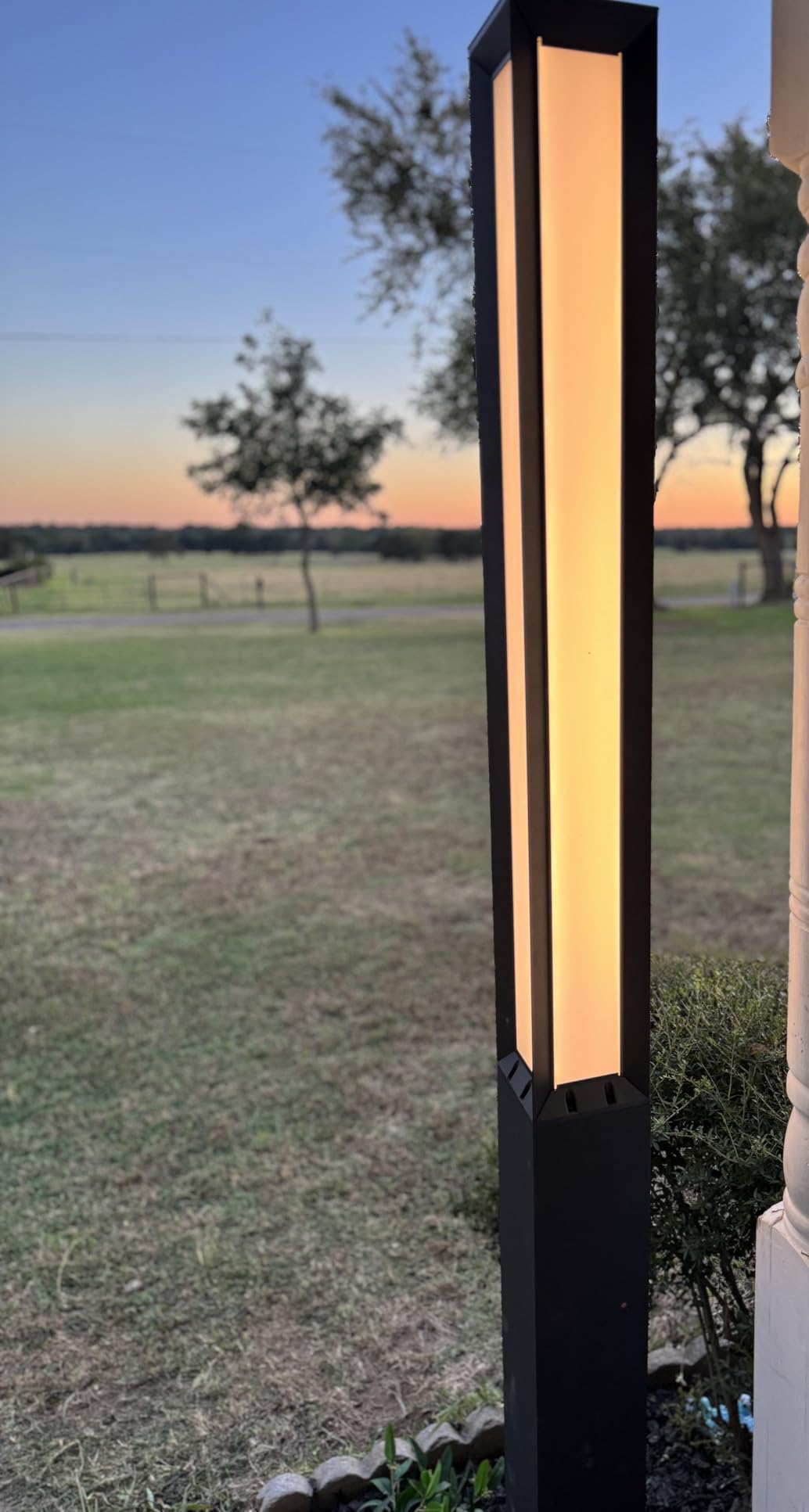 Outdoor Pathway Lights, 71 Inches Tall Bollard Light, 3000K Landscape Path Lighting, Large Mordern Led Bollards, IP65 Waterproof Pole Sidewalk Lights Wired for Driveway Walkway Garden Yard customer photo 2