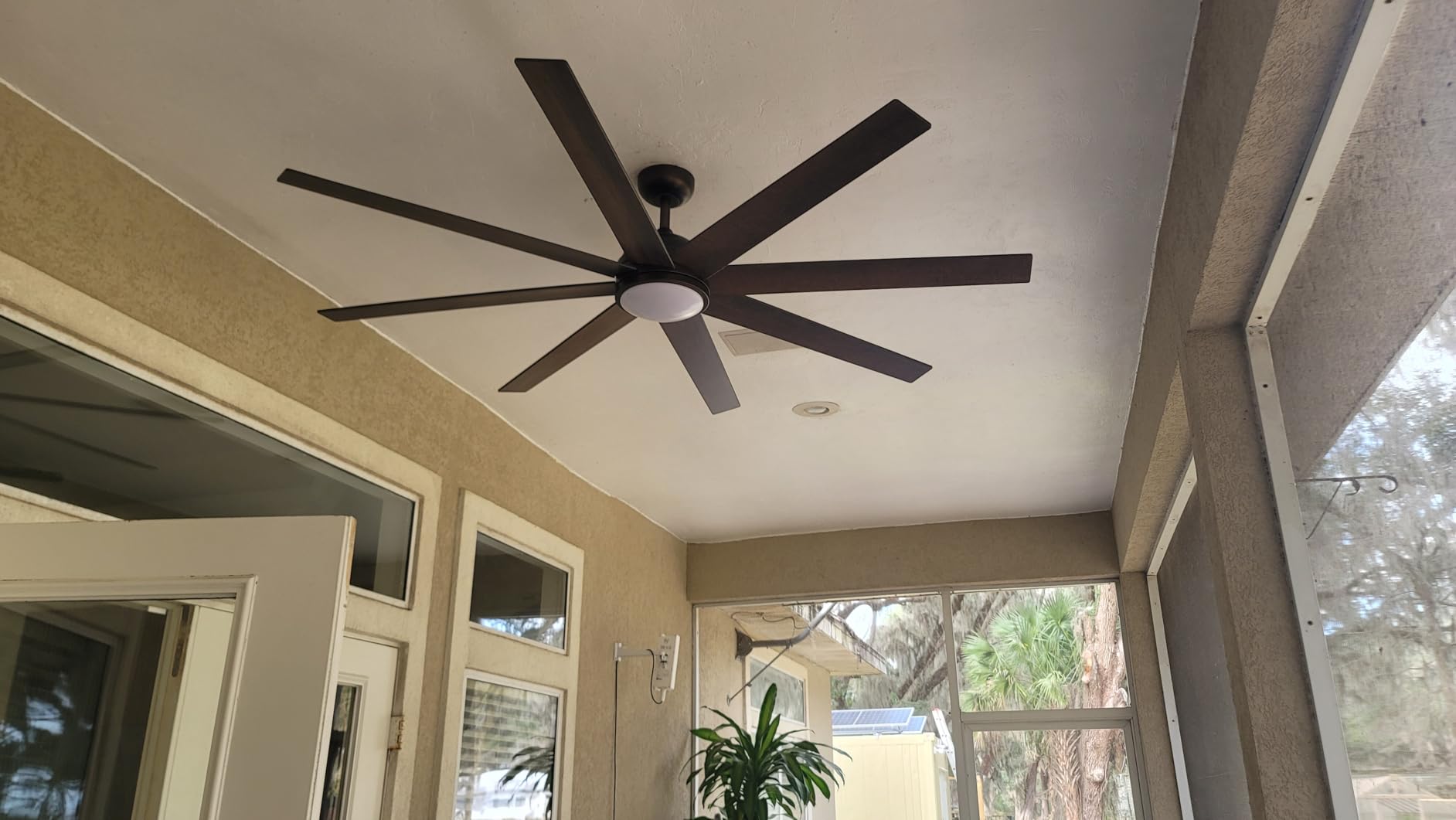 Fanbulous Ceiling Fan with Light, 72 inch Large Black Ceiling Fan with Light and Remote, Indoor/Outdoor use for Living Room Patio, 6 Speeds, Reversible Quiet DC Motor, 3 CCT, Bi-color 8 Blades customer photo 2