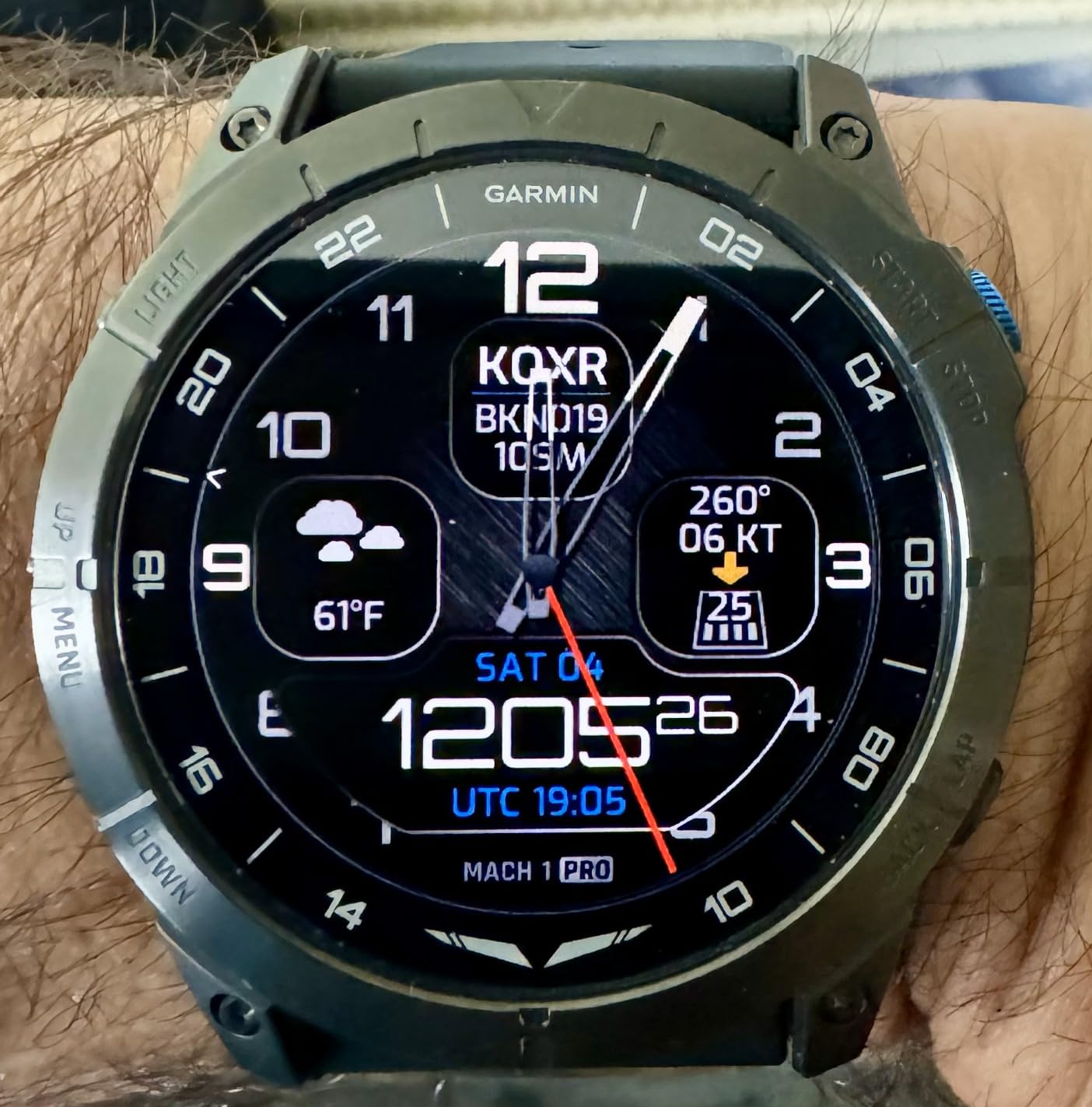 Garmin D2™ Mach 1 Pro, Aviator Smartwatch with GPS Moving Map, Aviation Weather, Health and Wellness Features, AMOLED Display, and Built-in Flashlight customer photo 1
